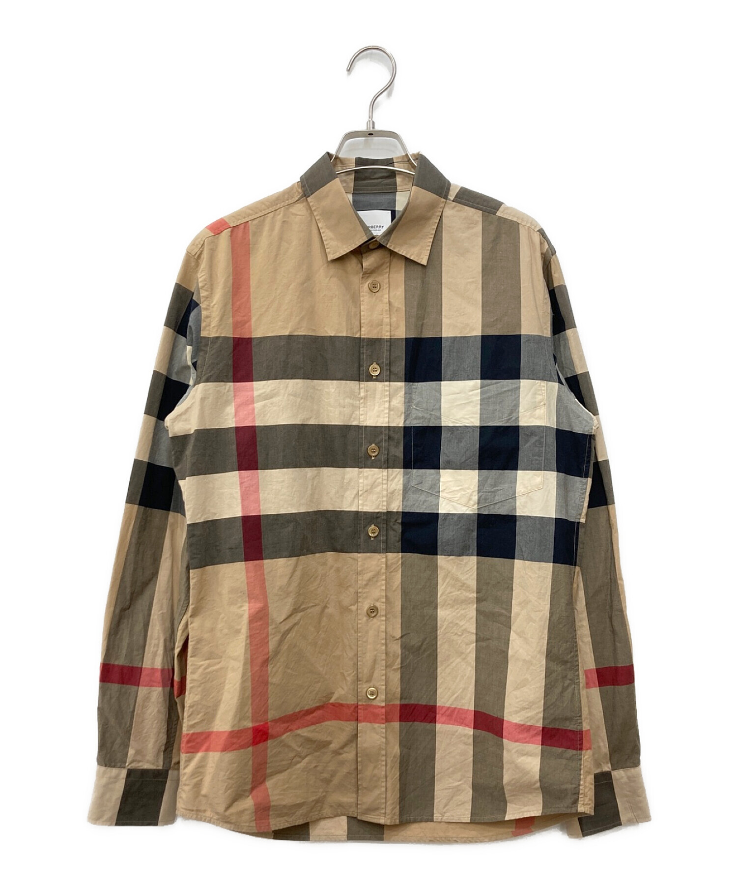 中古・古着通販】BURBERRY (バーバリー) 長袖レギュラーカラーシャツ ベージュ サイズ:S｜ブランド・古着通販 トレファク公式【TREFAC  FASHION】スマホサイト