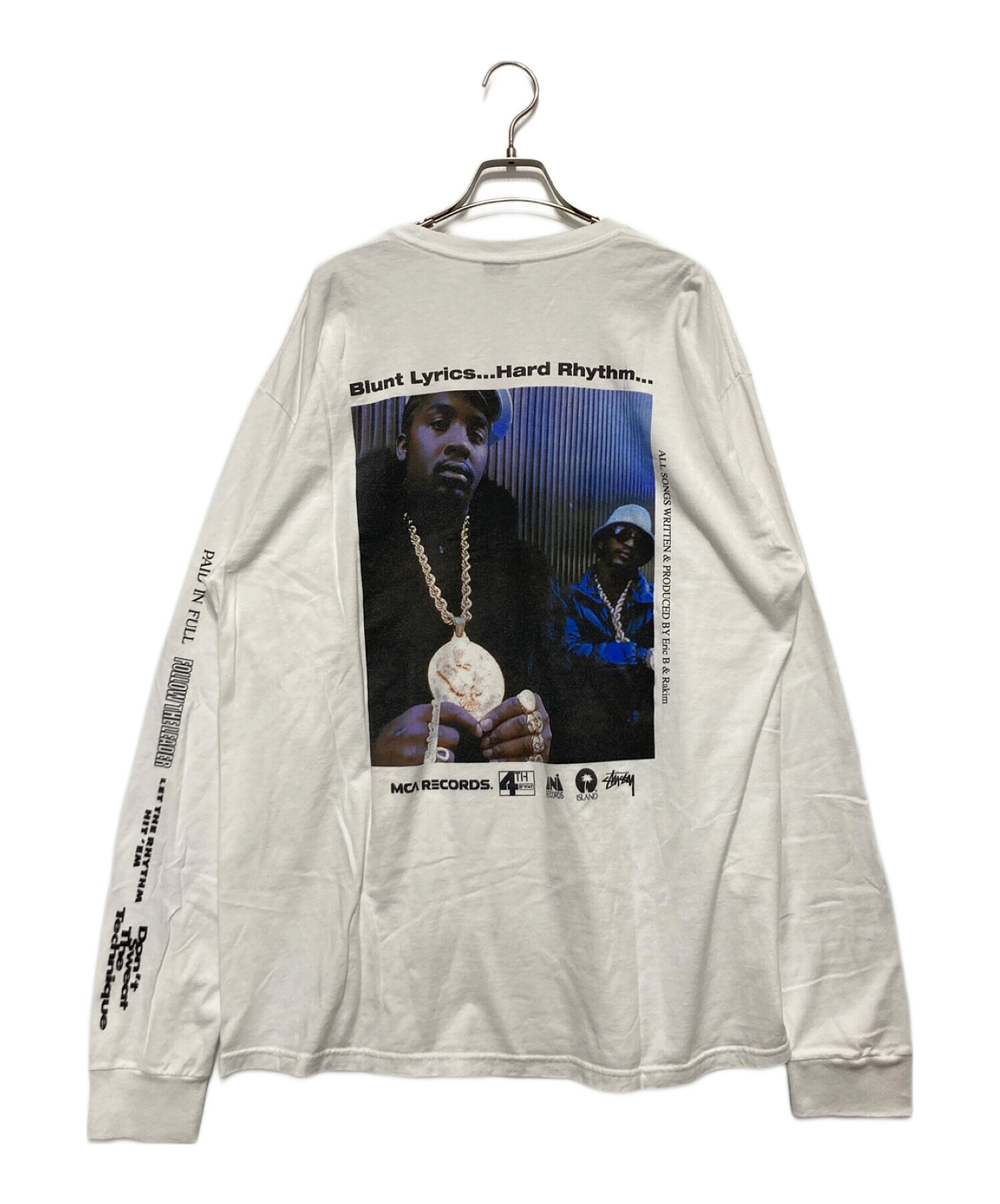 stussy (ステューシー) Eric B Rakim ロングスリーブカットソー ホワイト サイズ:XL