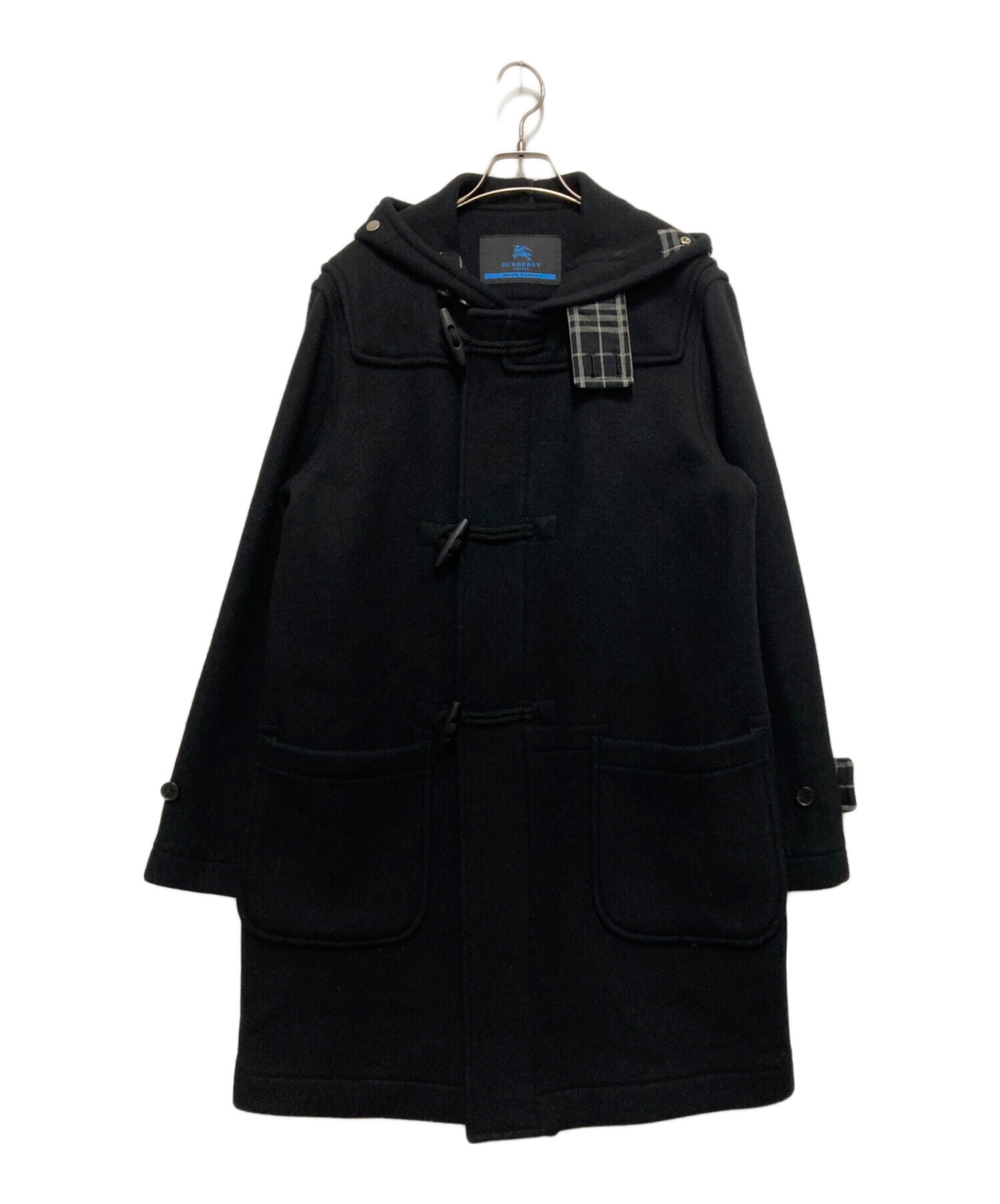 中古・古着通販】BURBERRY BLUE LABEL (バーバリーブルーレーベル) ダッフルコート ブラック サイズ:L｜ブランド・古着通販  トレファク公式【TREFAC FASHION】スマホサイト