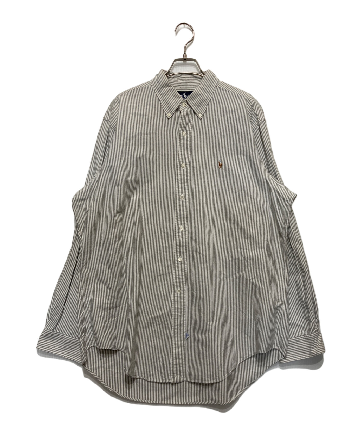 中古・古着通販】RALPH LAUREN (ラルフローレン) ストライプシャツ グレー サイズ:SIZE17｜ブランド・古着通販  トレファク公式【TREFAC FASHION】スマホサイト