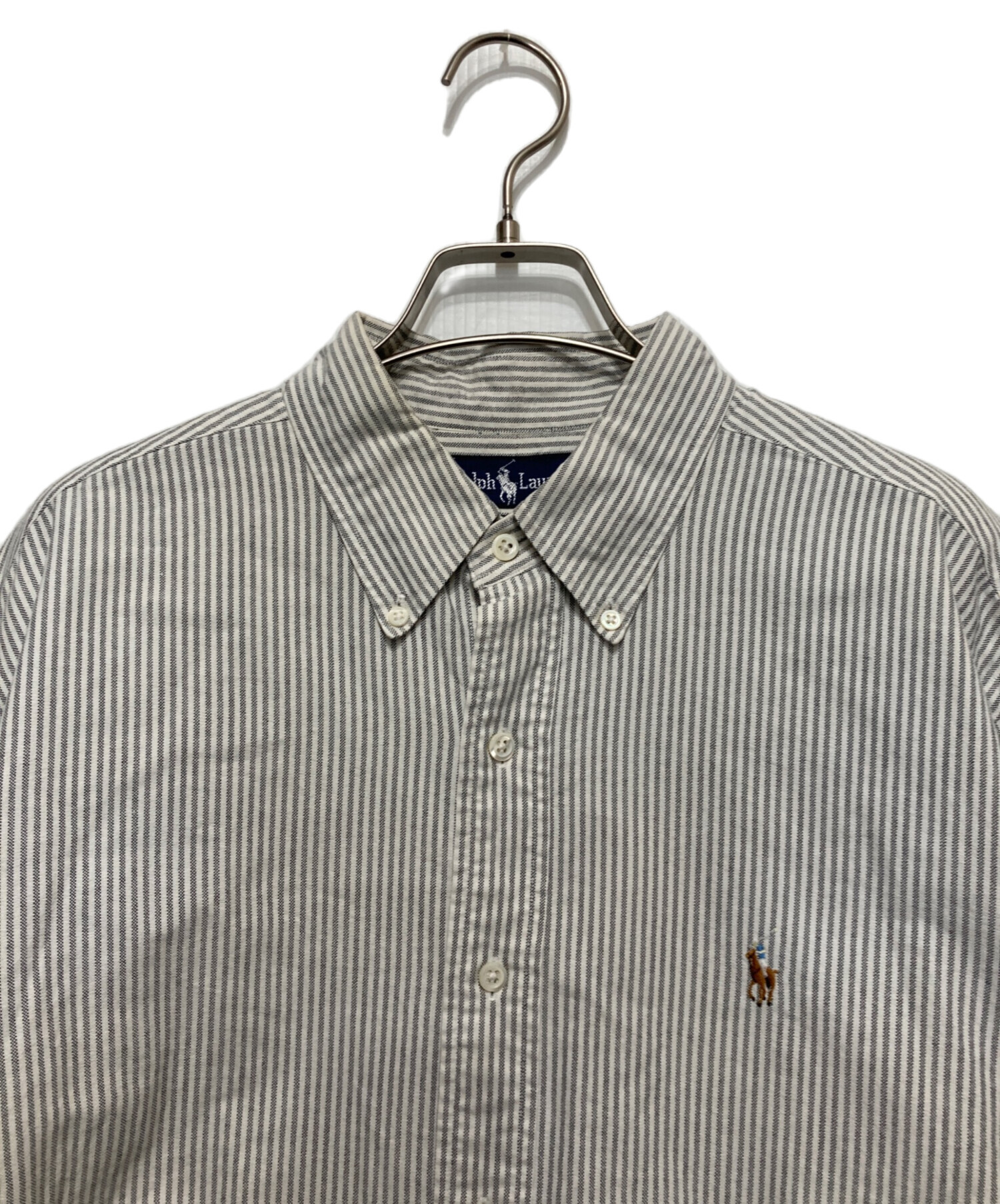 中古・古着通販】RALPH LAUREN (ラルフローレン) ストライプシャツ グレー サイズ:SIZE17｜ブランド・古着通販  トレファク公式【TREFAC FASHION】スマホサイト