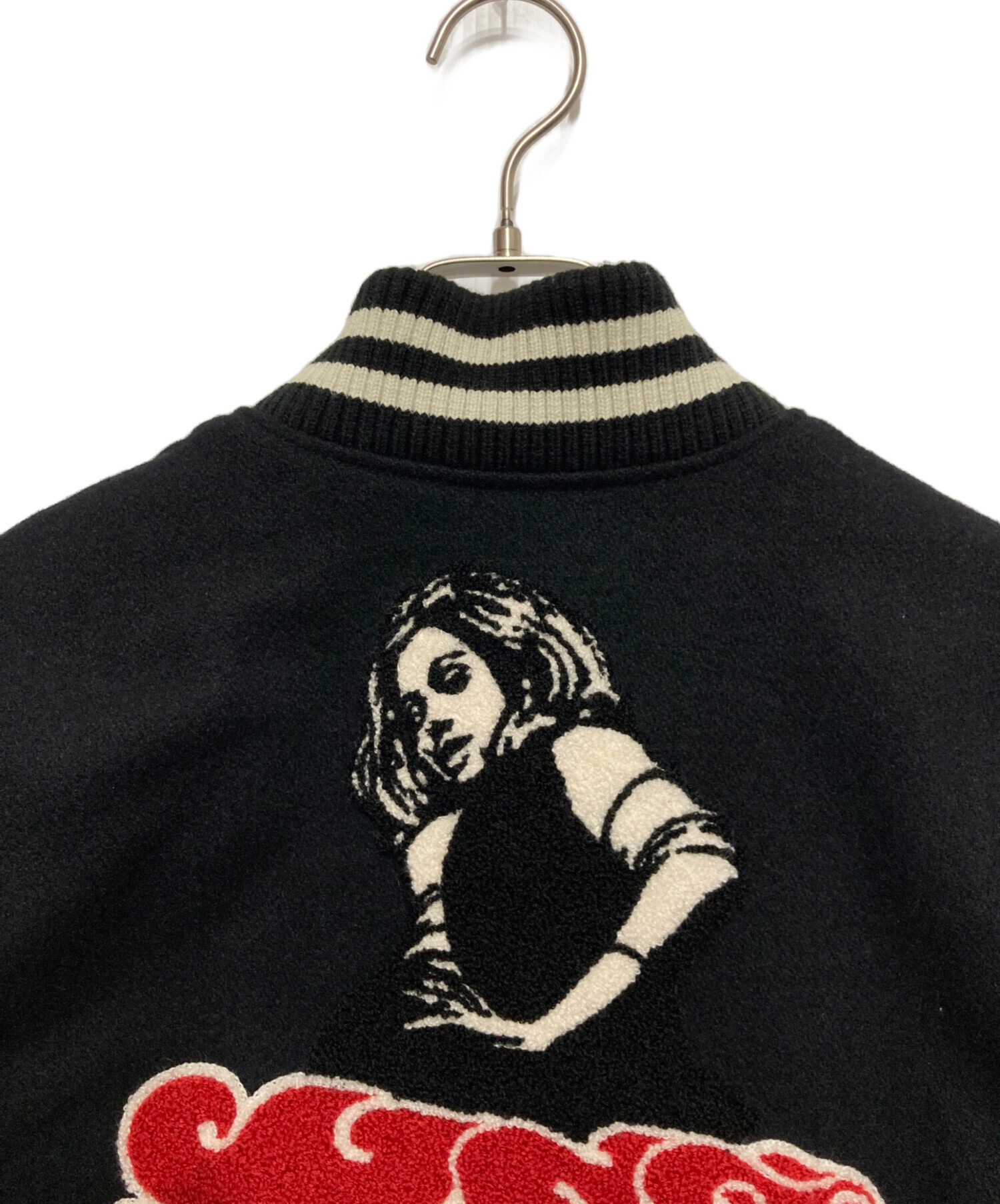 Hysteric Glamour (ヒステリックグラマー) VIXEN GIRL 刺繍スタジャン ブラック サイズ:S