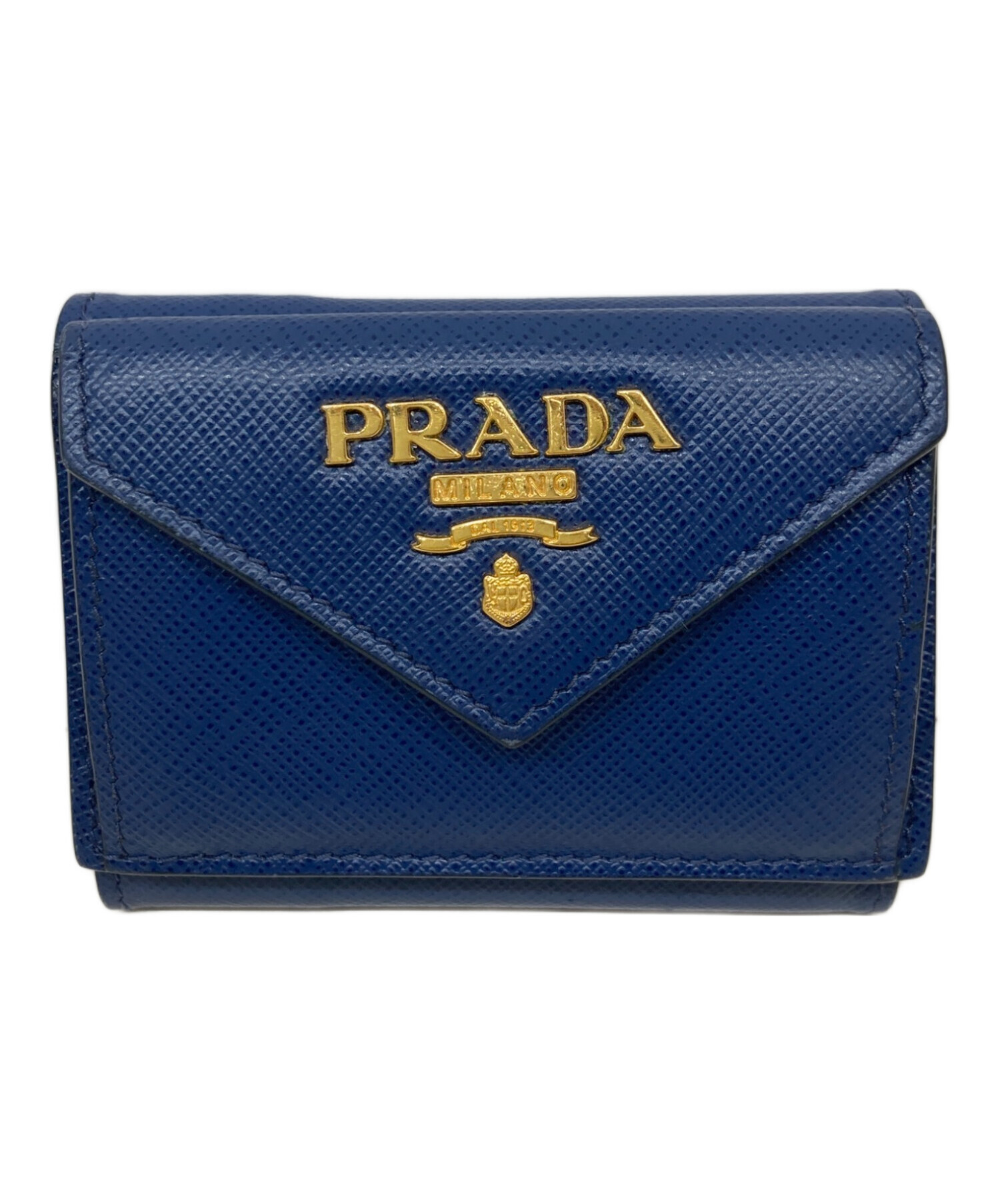 中古・古着通販】PRADA (プラダ) コンパクトミニウォレット ブルー｜ブランド・古着通販 トレファク公式【TREFAC FASHION】スマホサイト