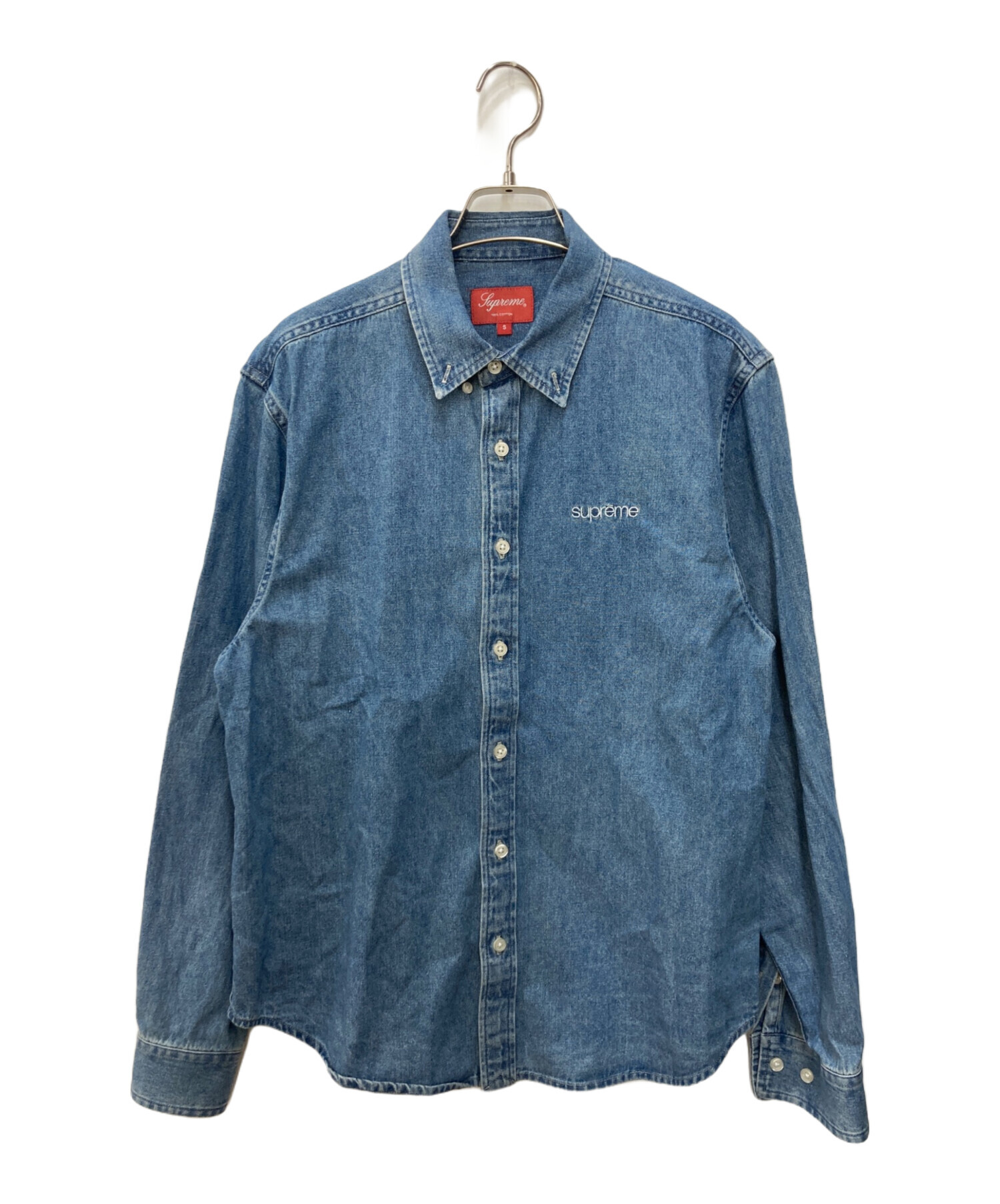 中古・古着通販】SUPREME (シュプリーム) Classic Logo Denim Shirt クラシックロゴデニムシャツ インディゴ  サイズ:S｜ブランド・古着通販 トレファク公式【TREFAC FASHION】スマホサイト