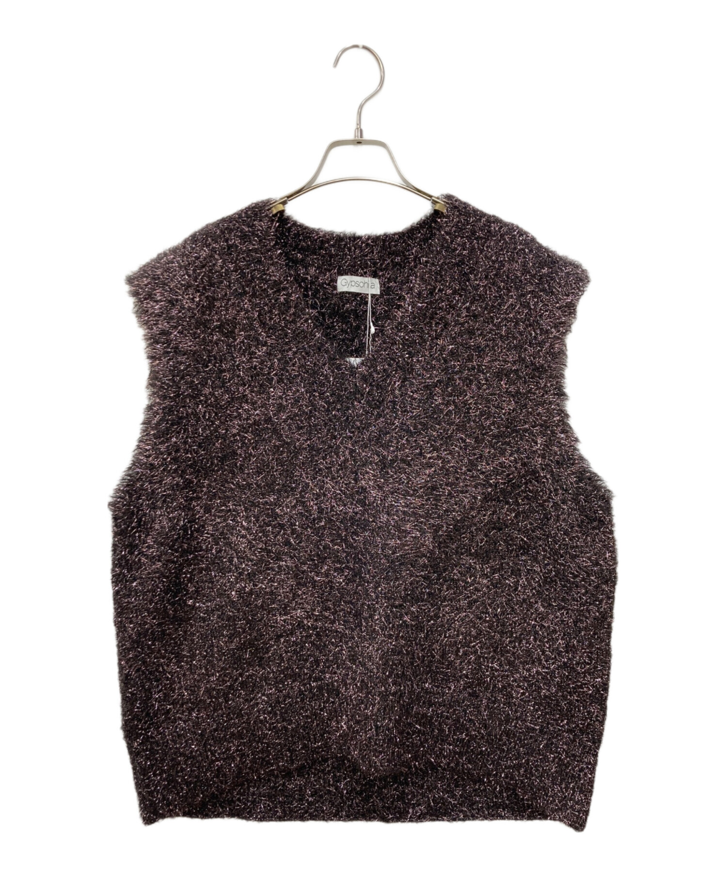 中古・古着通販】Gypsohila (ジプソフィア) Glitter Knit Vest ブラック サイズ:F｜ブランド・古着通販  トレファク公式【TREFAC FASHION】スマホサイト