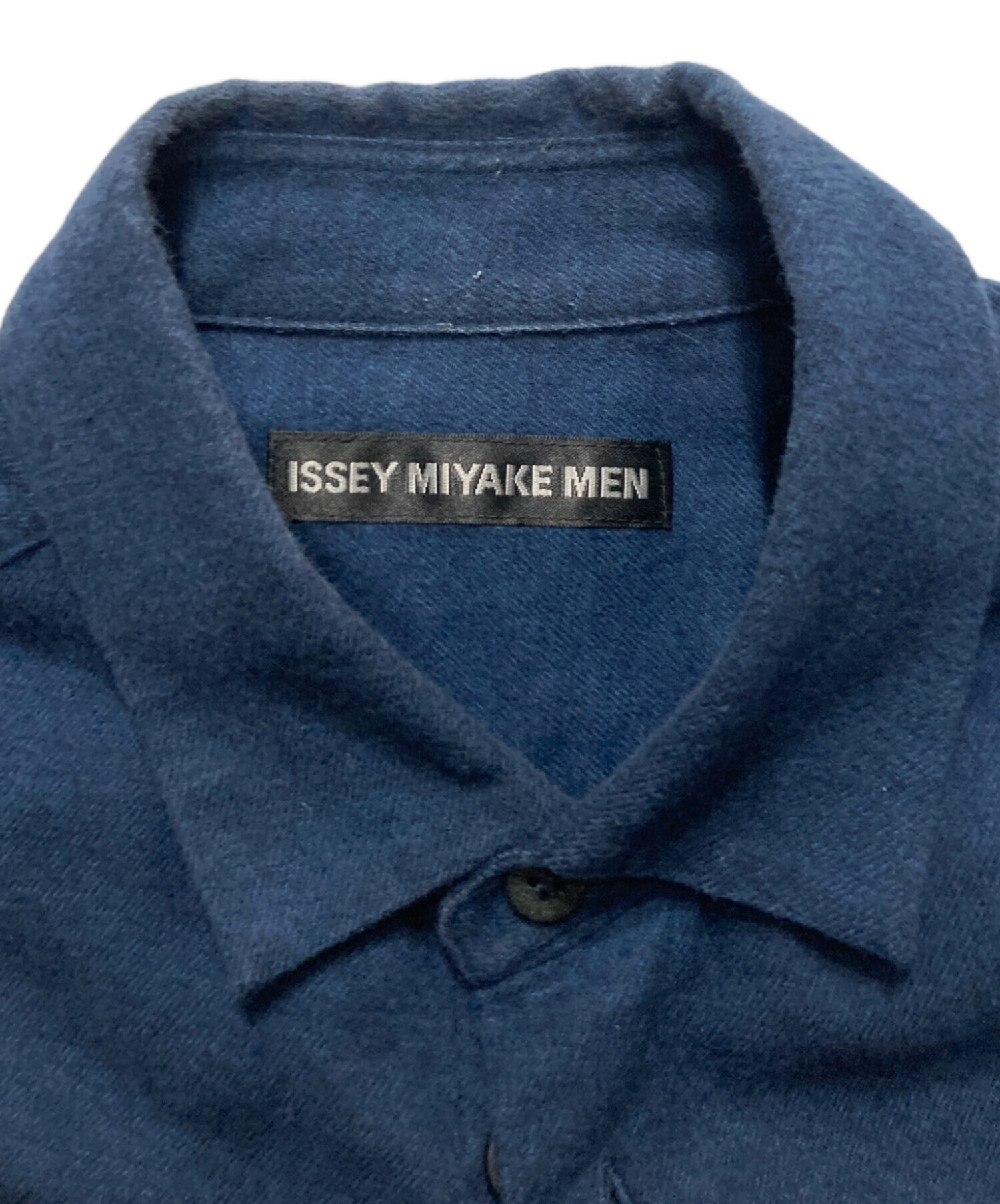 中古・古着通販】ISSEY MIYAKE MEN (イッセイミヤケメン) コットンシャツ ネイビー サイズ:SIZE2｜ブランド・古着通販  トレファク公式【TREFAC FASHION】スマホサイト