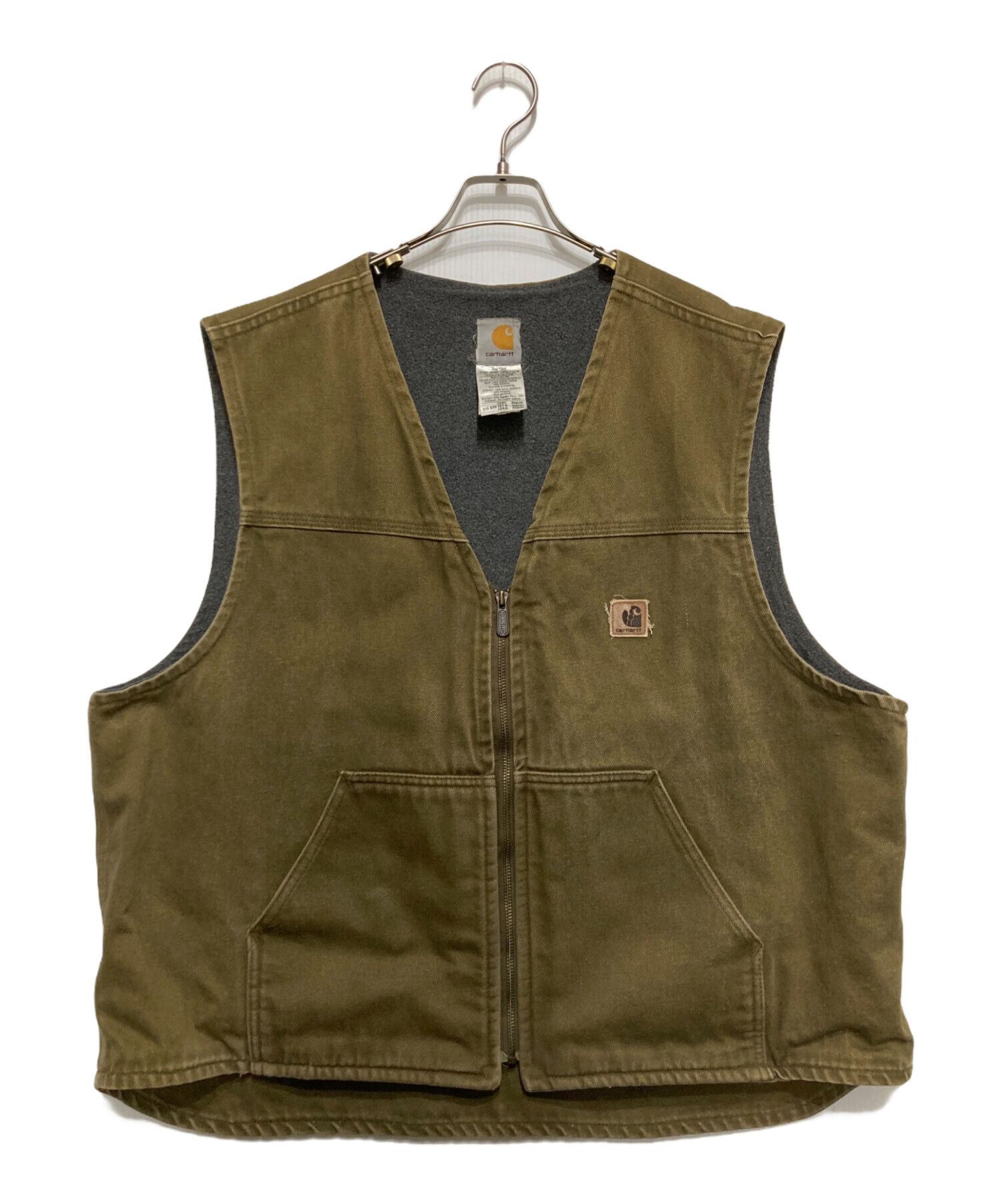 中古・古着通販】CarHartt (カーハート) ダックベスト カーキ サイズ:2XL｜ブランド・古着通販 トレファク公式【TREFAC  FASHION】スマホサイト