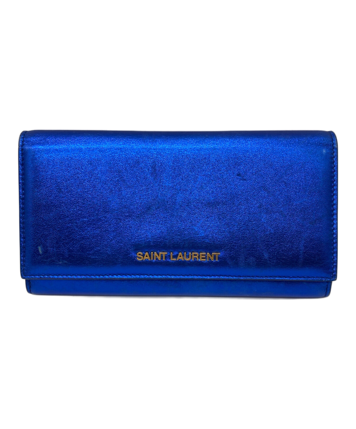 中古・古着通販】Saint Laurent Paris (サンローランパリ) 長財布 ブルー｜ブランド・古着通販 トレファク公式【TREFAC  FASHION】スマホサイト