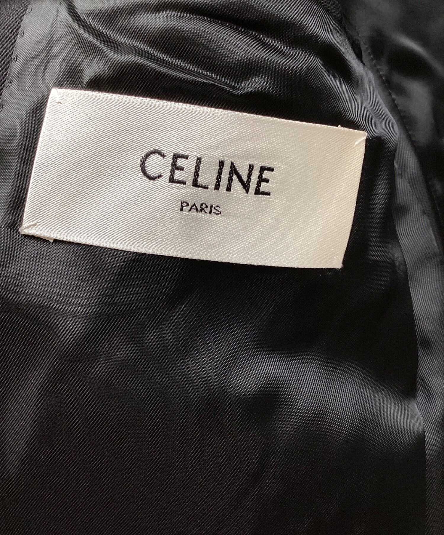 CELINE (セリーヌ) レクタングルスペンサージャケット ブラック サイズ:44 未使用品