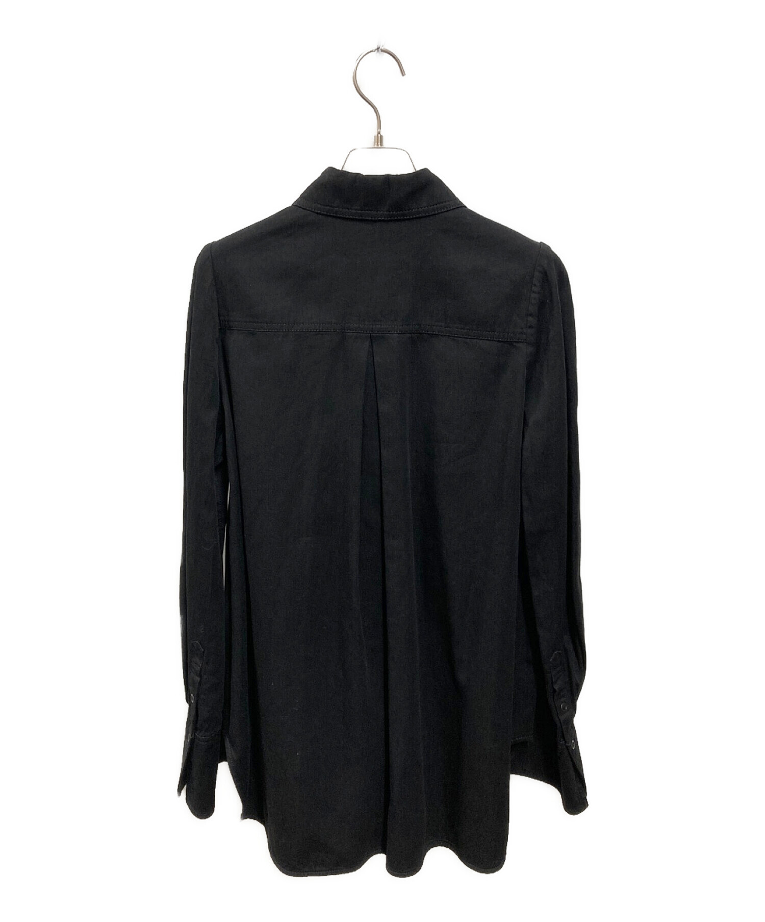 Mame Kurogouchi (マメクロゴウチ) Flared Sleeve Denim Shirt ブラック サイズ:2