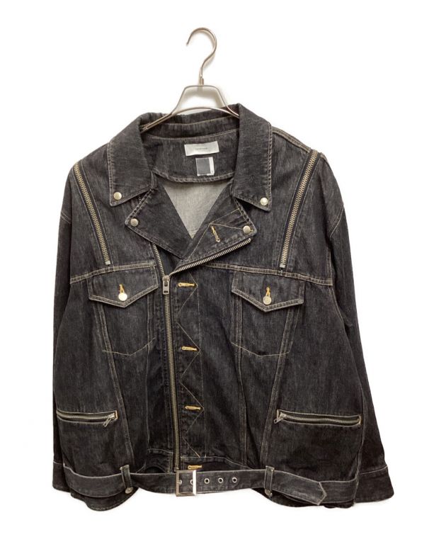 中古・古着通販】FACETASM (ファセッタズム) BIG DENIM RADING JACKET ブラック サイズ:3｜ブランド・古着通販  トレファク公式【TREFAC FASHION】スマホサイト