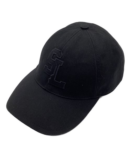 サンローランパリ 690975 帽子 キャップ ベースボールキャップ ＳＬロゴ素材コットン