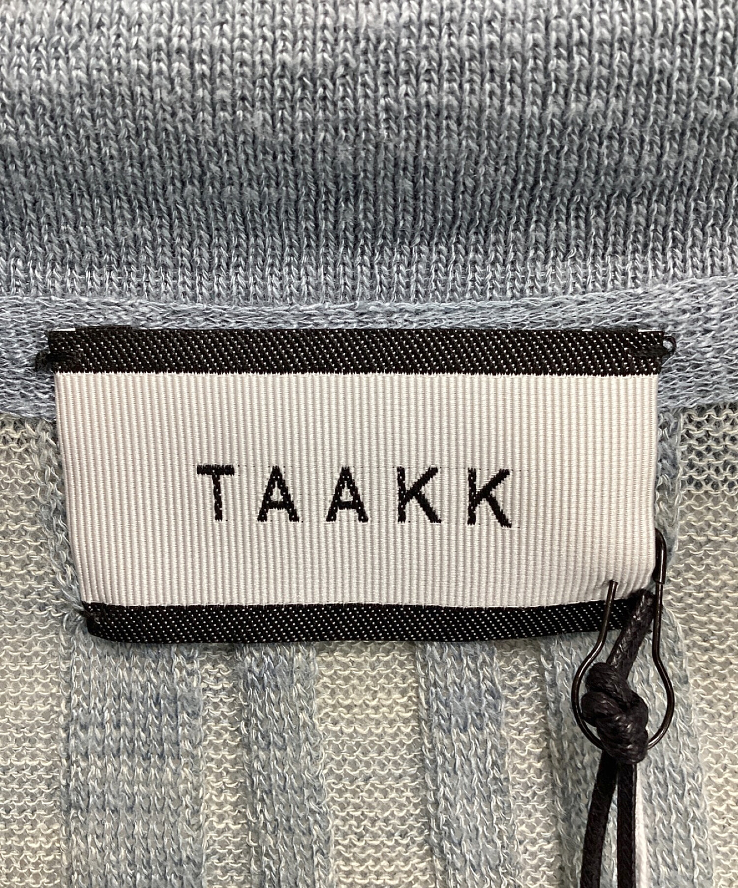 中古・古着通販】TAAKK (ターク) RIB KNIT CARDIGAN スカイブルー