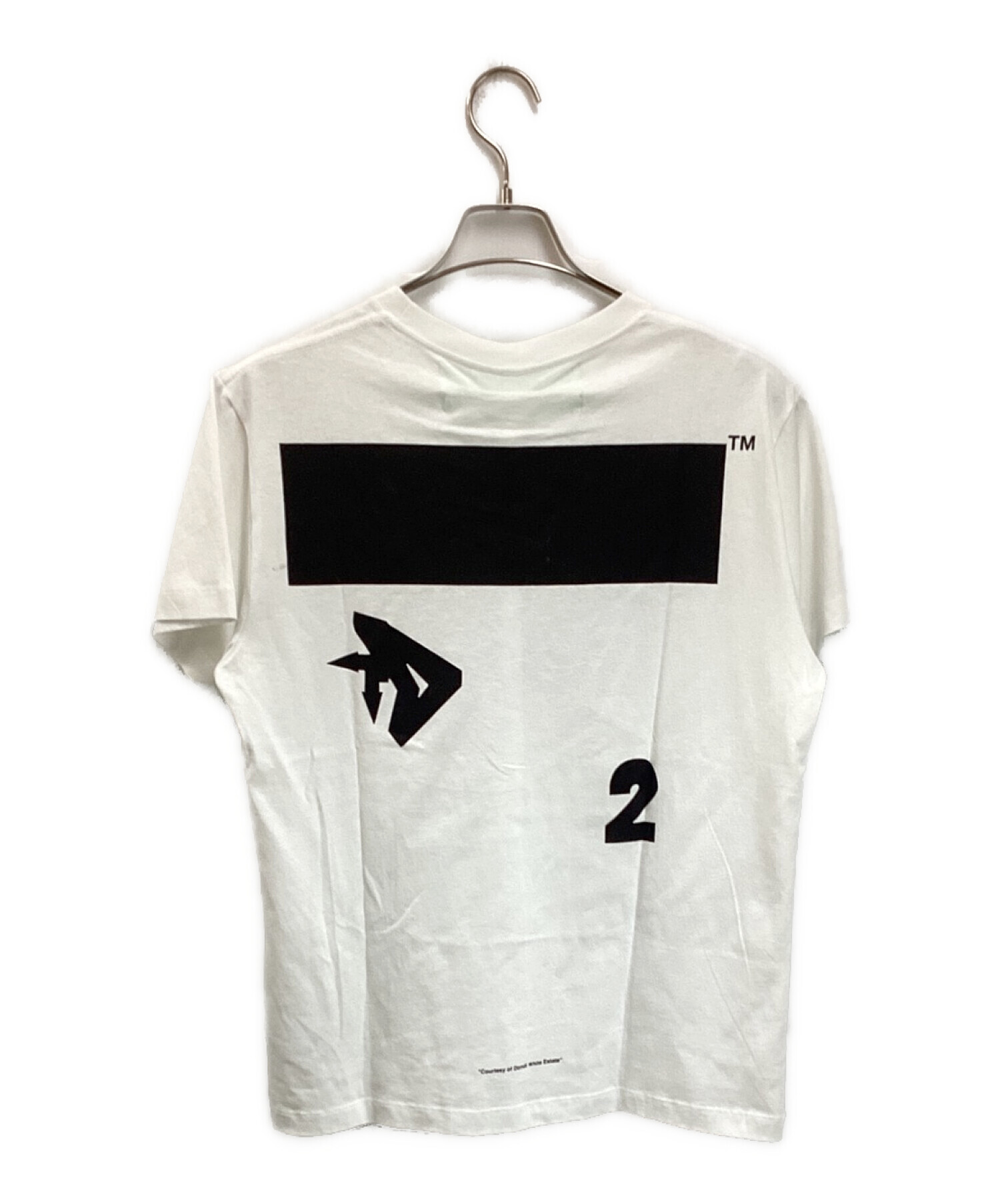 袖丈半袖off-white プリントTシャツ - Tシャツ/カットソー(半袖/袖なし)