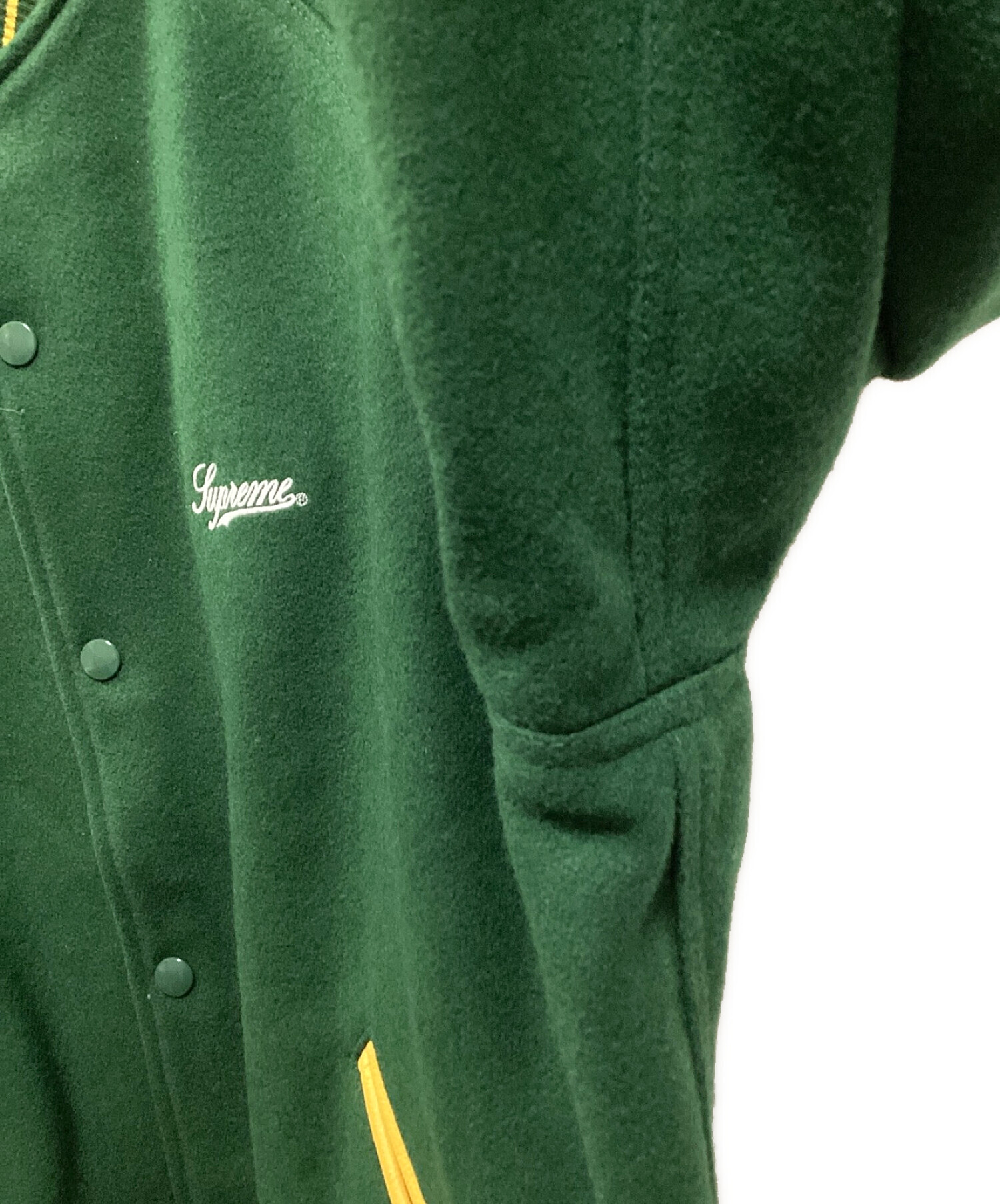 SUPREME (シュプリーム) Jamie Reid It's All Bollocks Varsity Jacket グリーン サイズ:L