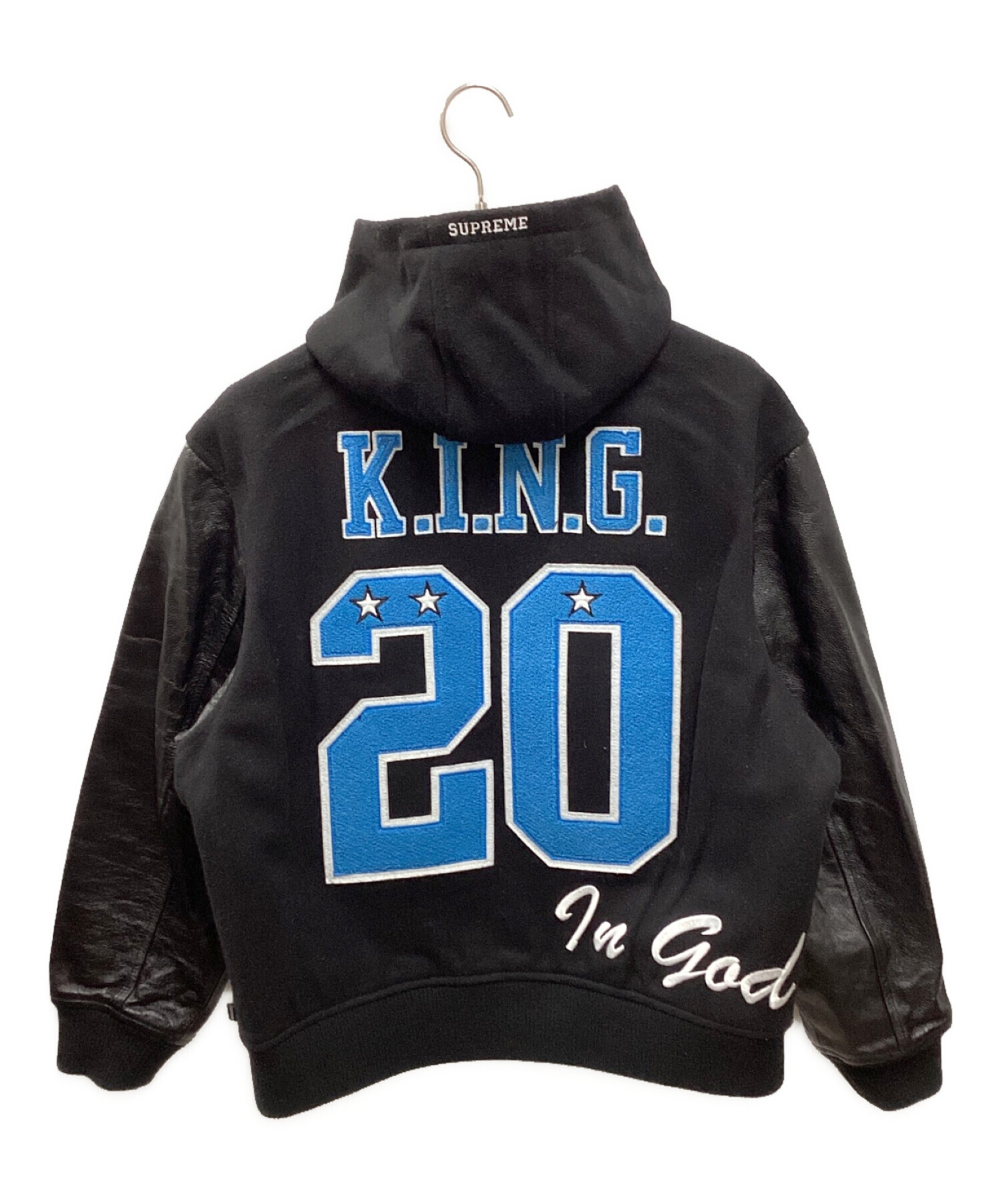 SUPREME (シュプリーム) King Hooded Varsity Jacket ブラック サイズ:M