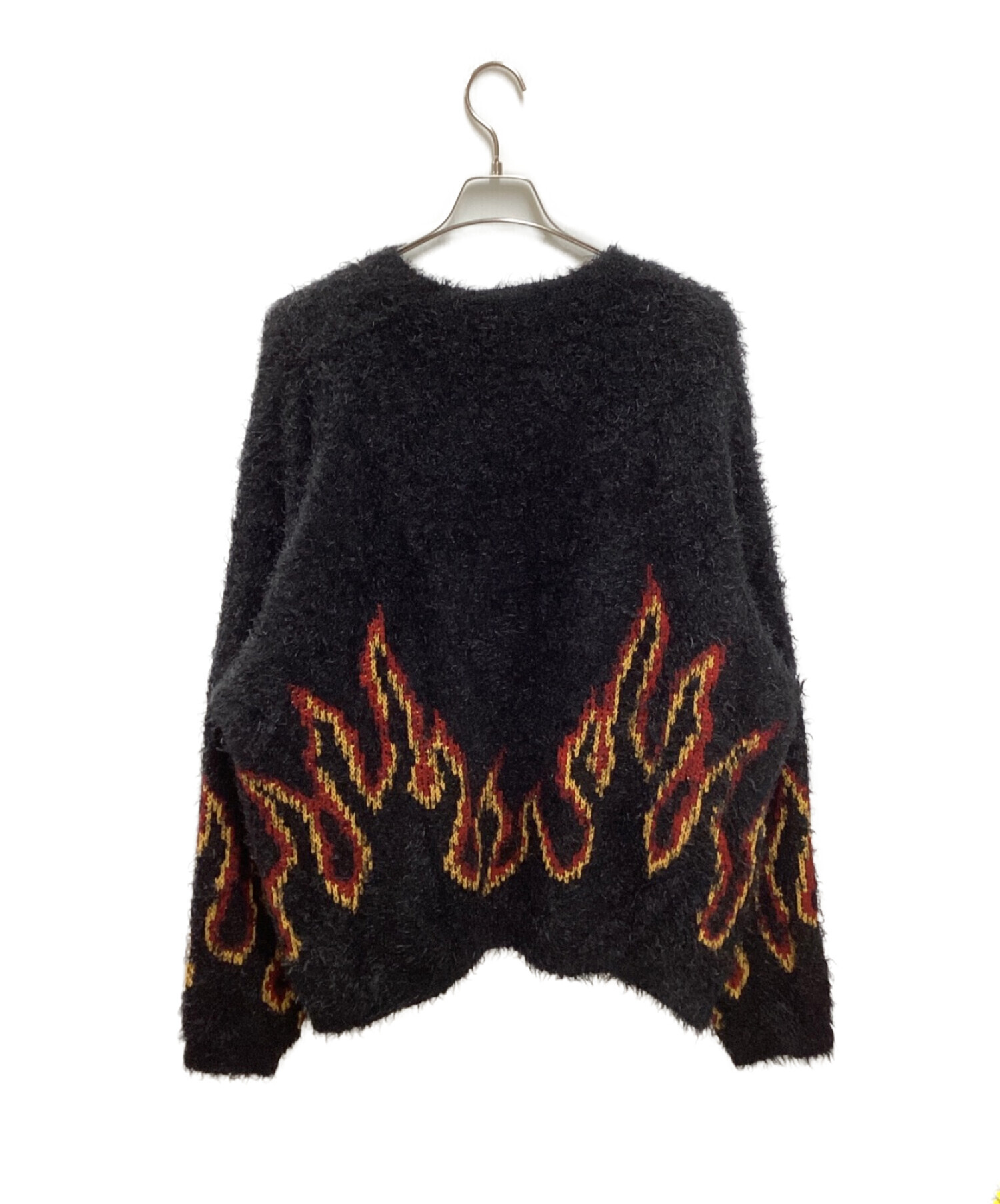 IROQUOIS (イロコイ) FLAME PATTERN JQ KNIT ブラック サイズ:3