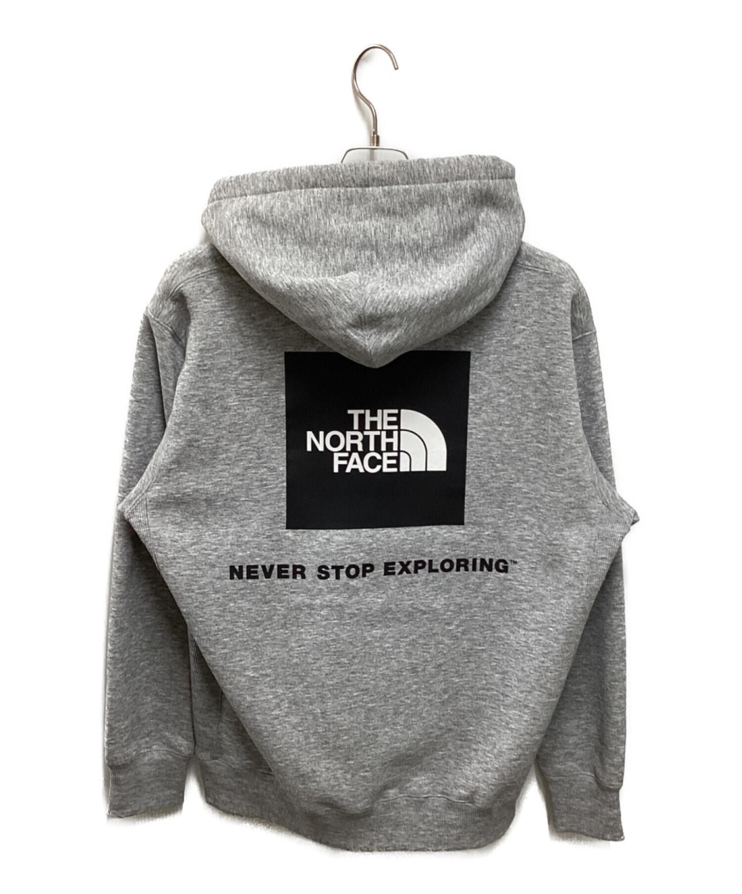 THE NORTH FACE (ザ ノース フェイス) BACK SQUARE LOGO HOODIE グレー サイズ:M