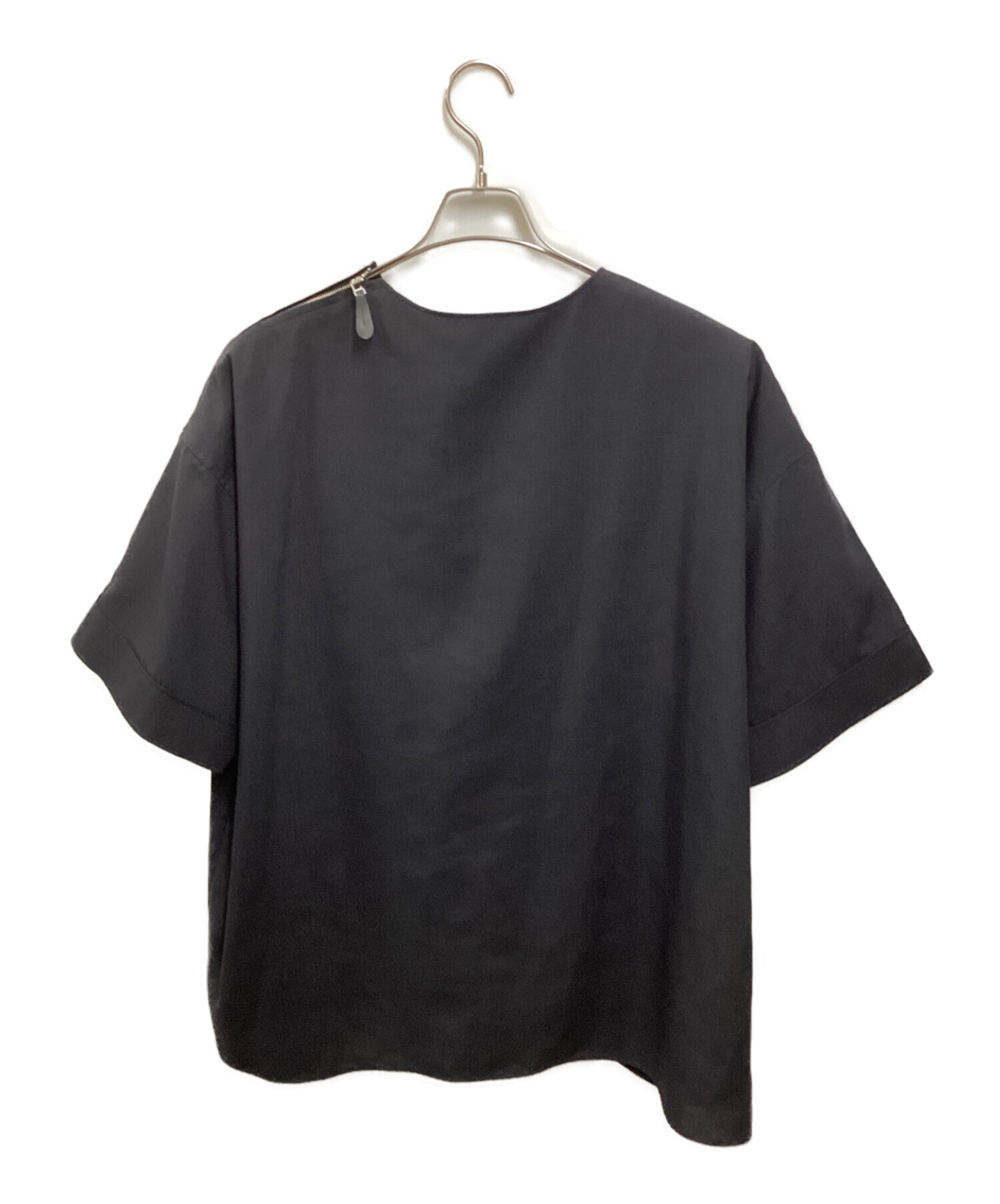 THE RERACS (ザ リラクス) RERACS PE SUPER LIGHT SPUN SIDE ZIP PULLOVER SHIRT  SHORT SLEEVE ネイビー サイズ:48 未使用品