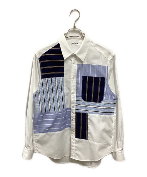 【中古・古着通販】Coohem (コーヘン) KNIT PATCHWORK SHIRT