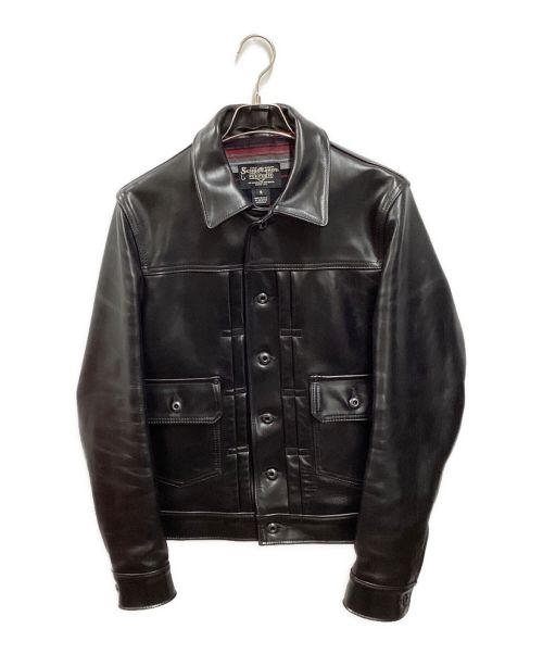 【中古・古着通販】Schott (ショット) LEATHER JACKET ブラック