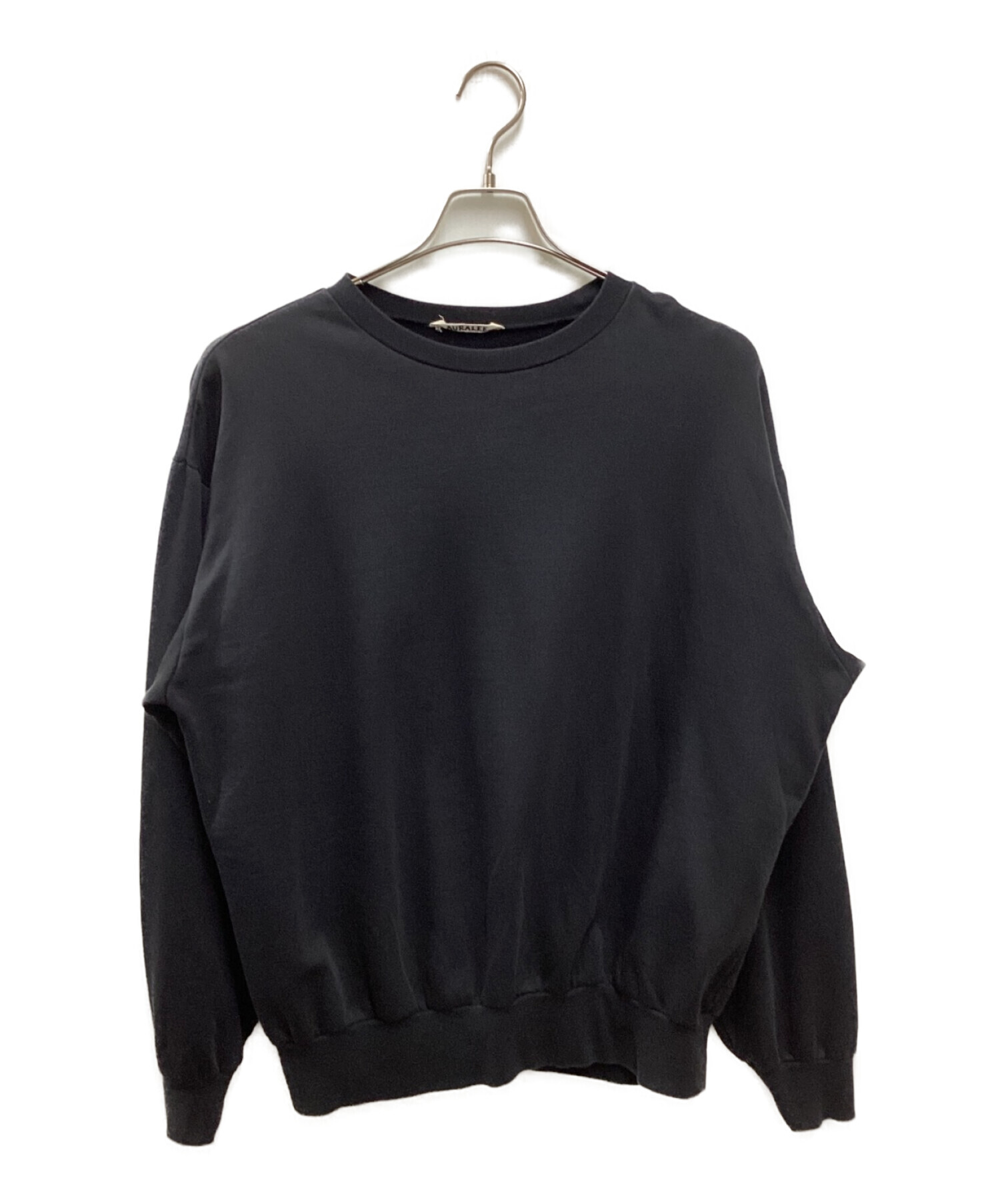 AURALEE (オーラリー) ELASTIC HIGH GAUGE SWEAT P/O ブラック サイズ:3