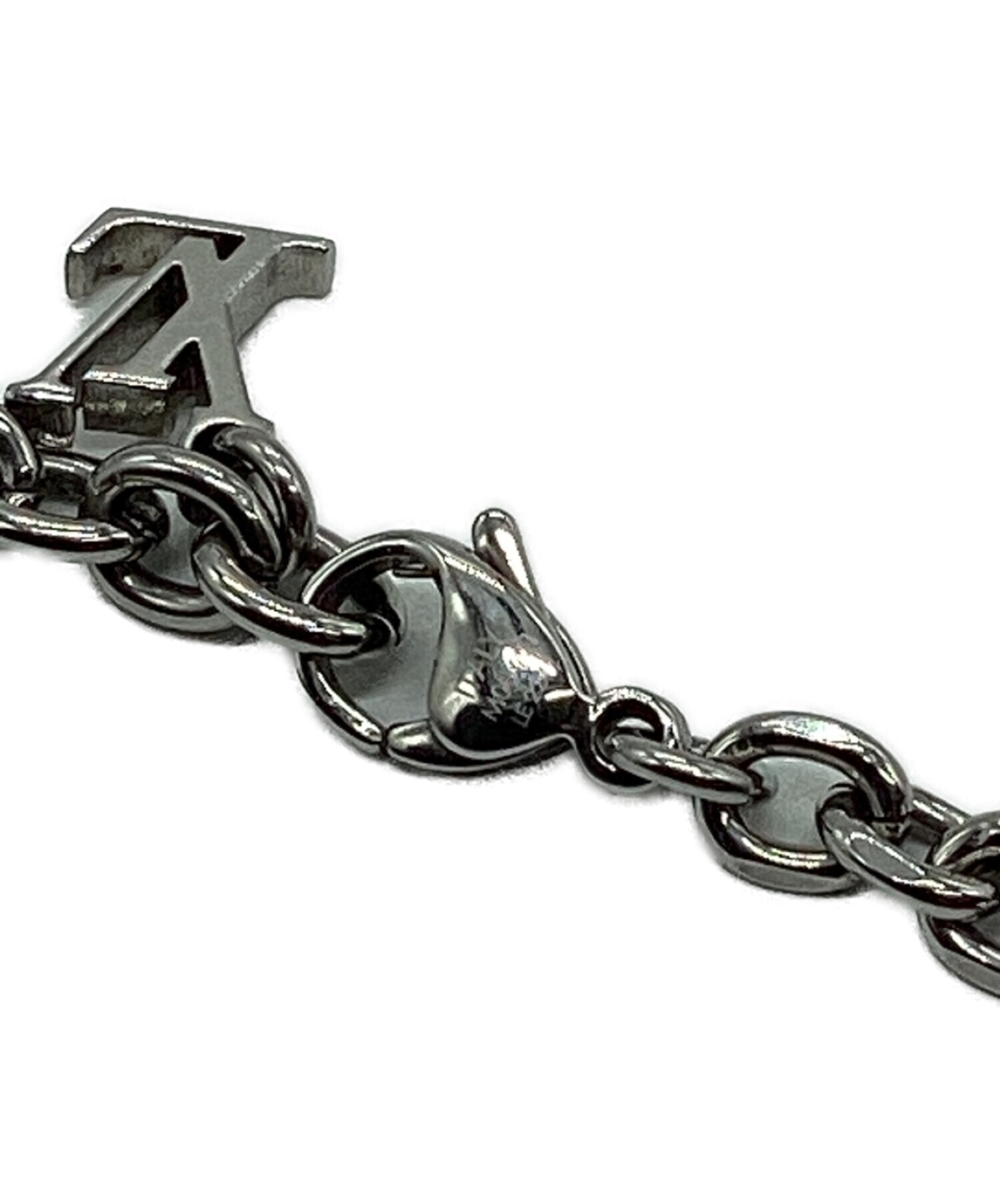 Louis Vuitton Logo Unisex Monogram Silver Chain Bracelets (M00681)