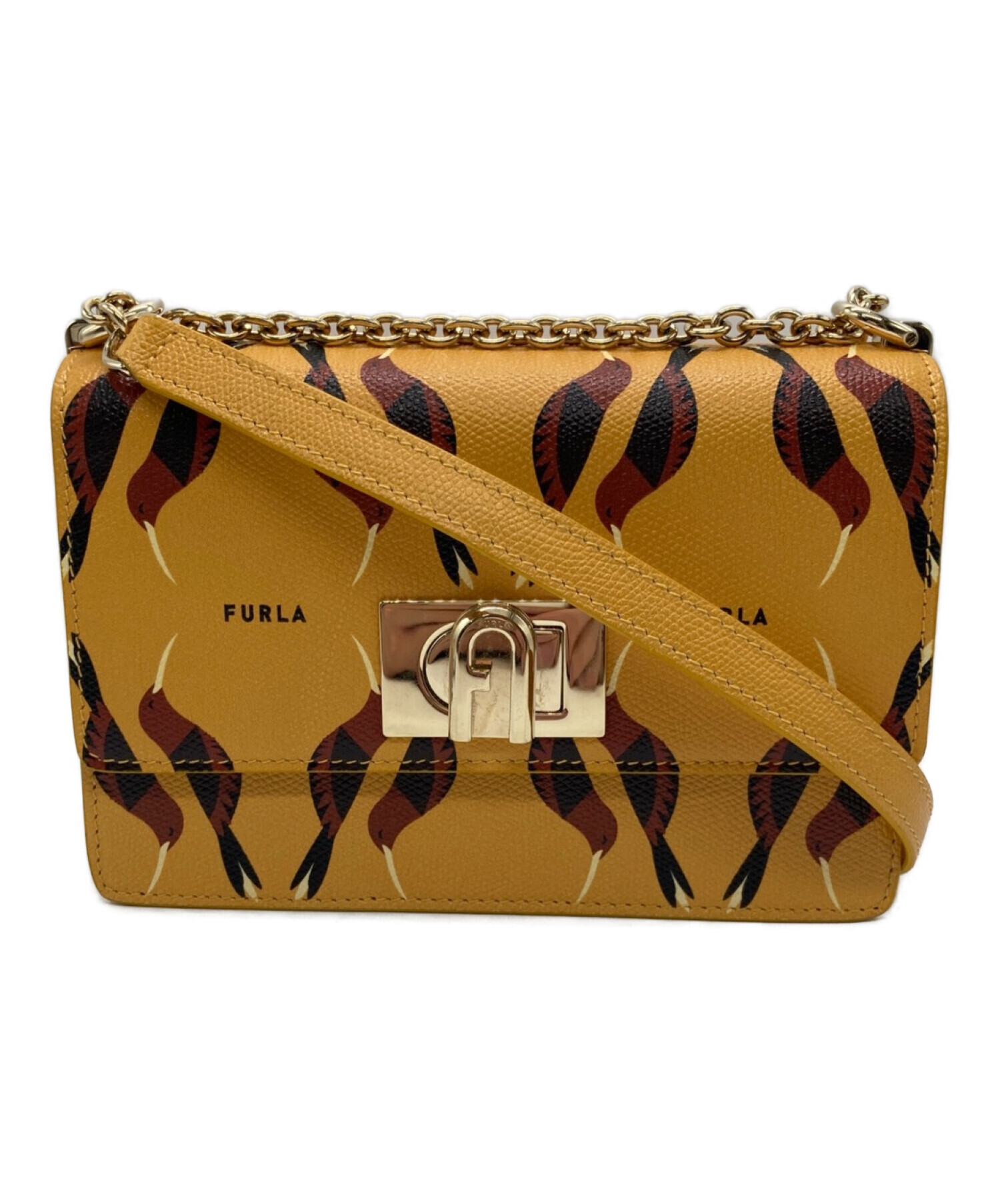 FURLA (フルラ) チェーンショルダーバッグ イエロー