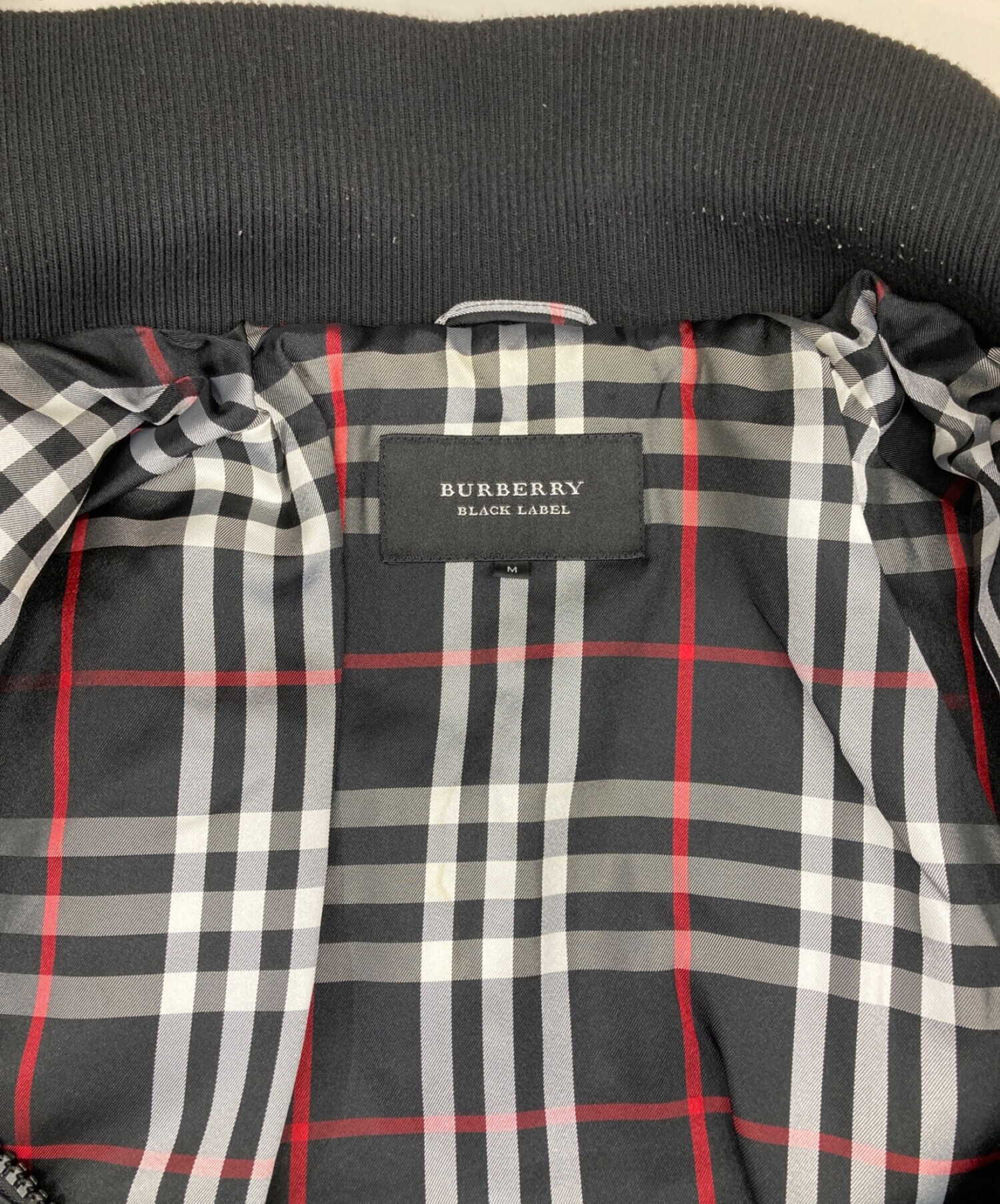 BURBERRY BLACK LABEL (バーバリーブラックレーベル) 中綿ジャケット ブラック サイズ:M