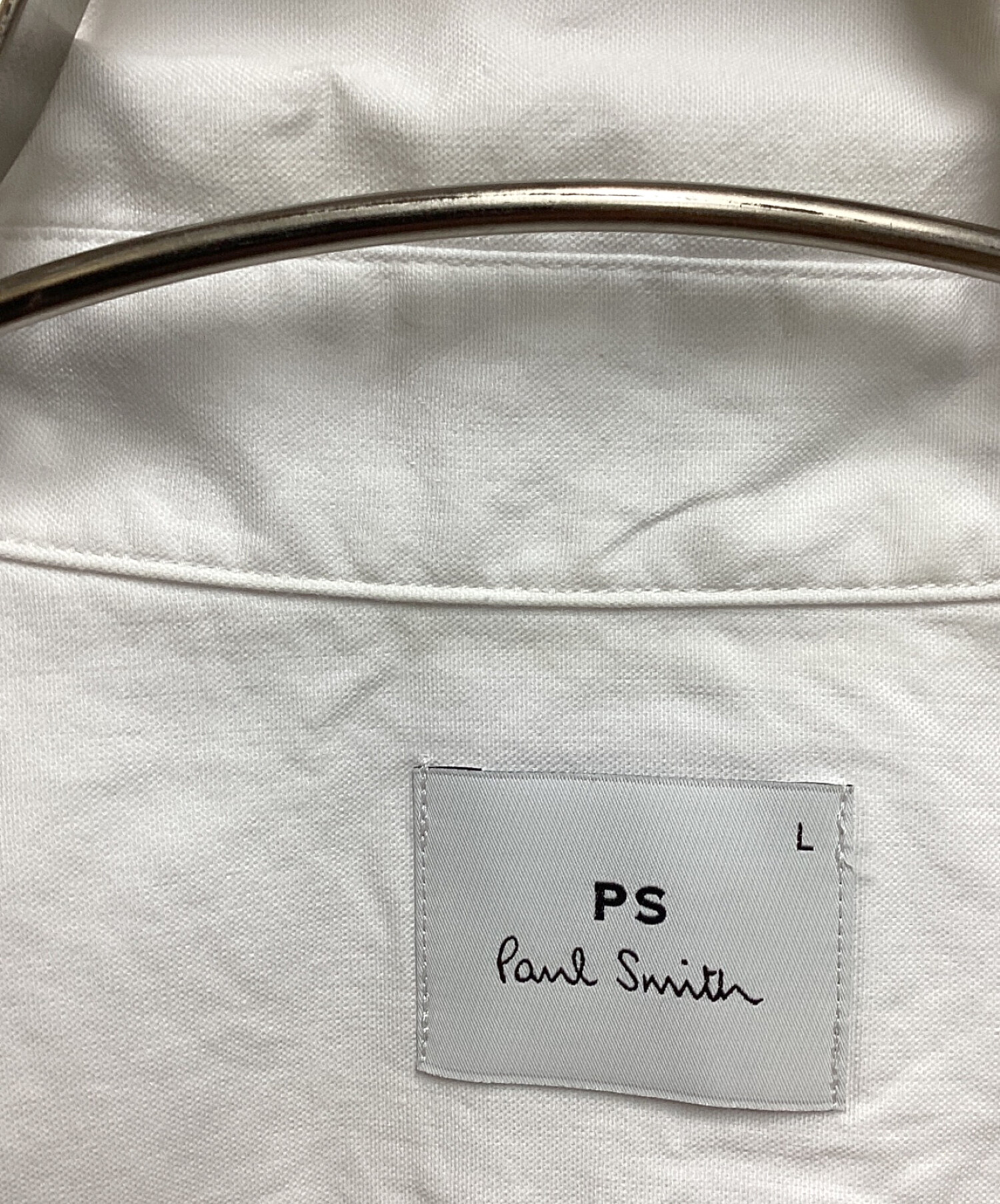 PS Paul Smith (ＰＳポールスミス) ステッカーズモチーフ半袖シャツ ホワイト サイズ:L