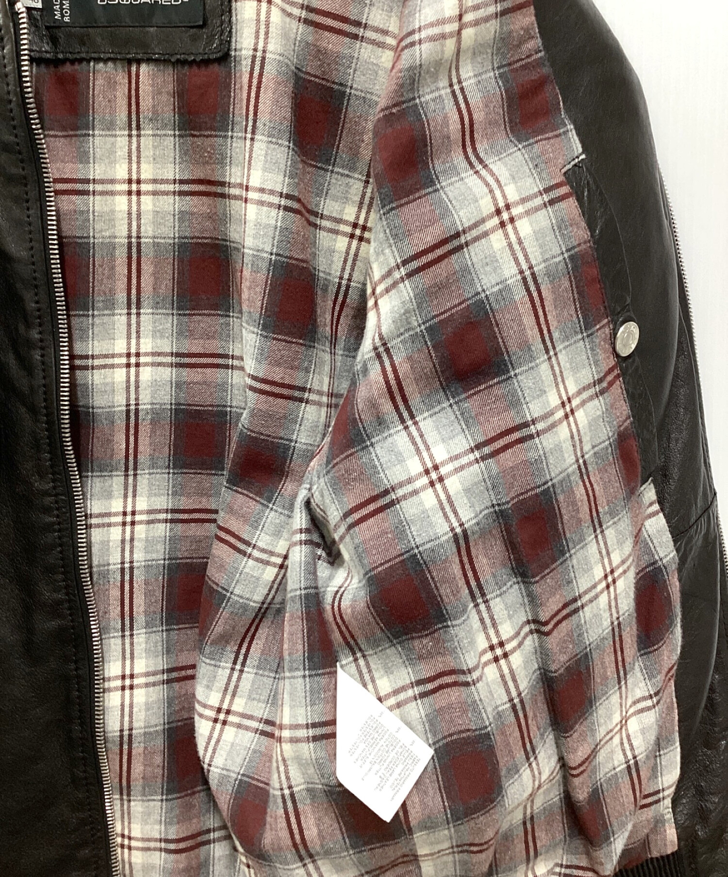 中古・古着通販】DSQUARED2 (ディースクエアード) レザーブルゾン