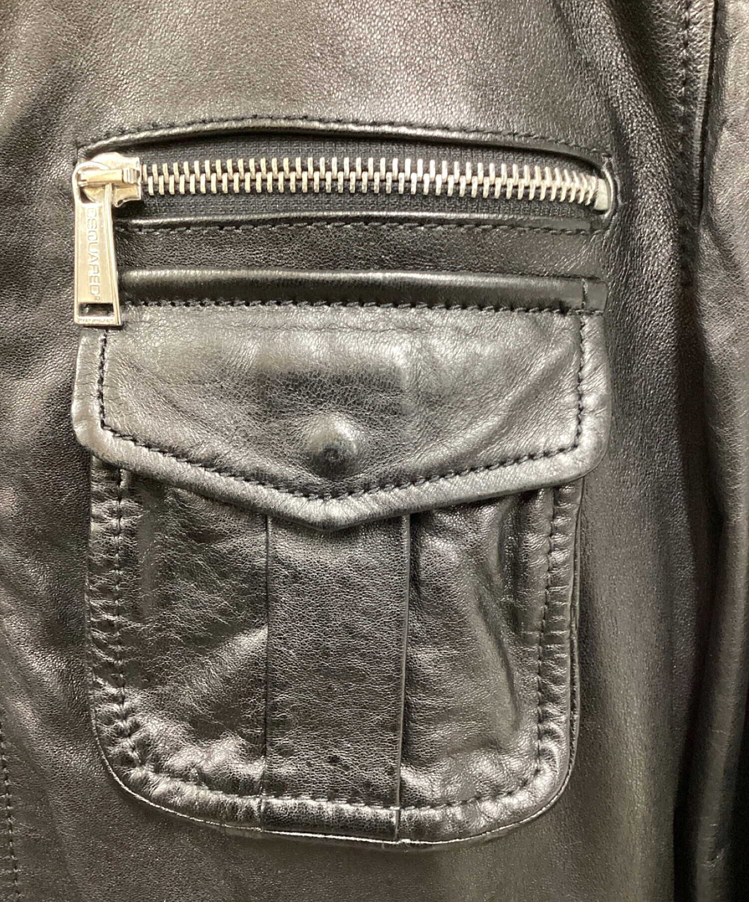 中古・古着通販】DSQUARED2 (ディースクエアード) レザーブルゾン