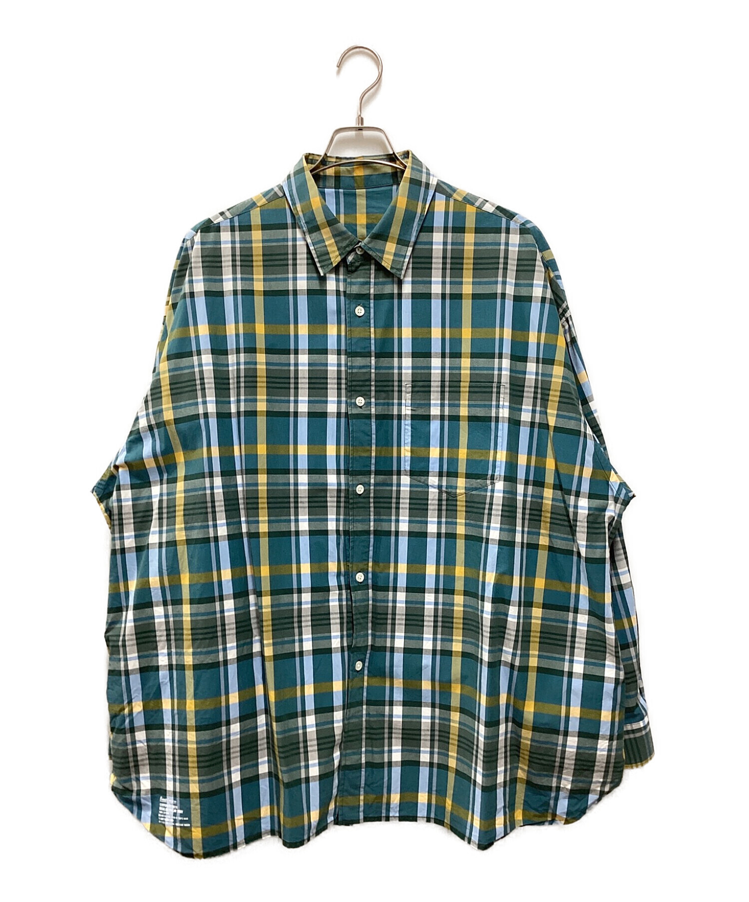 FreshService (フレッシュサービス) CORPORATE CHECK REGULAR COLLAR SHIRT グリーン サイズ:F