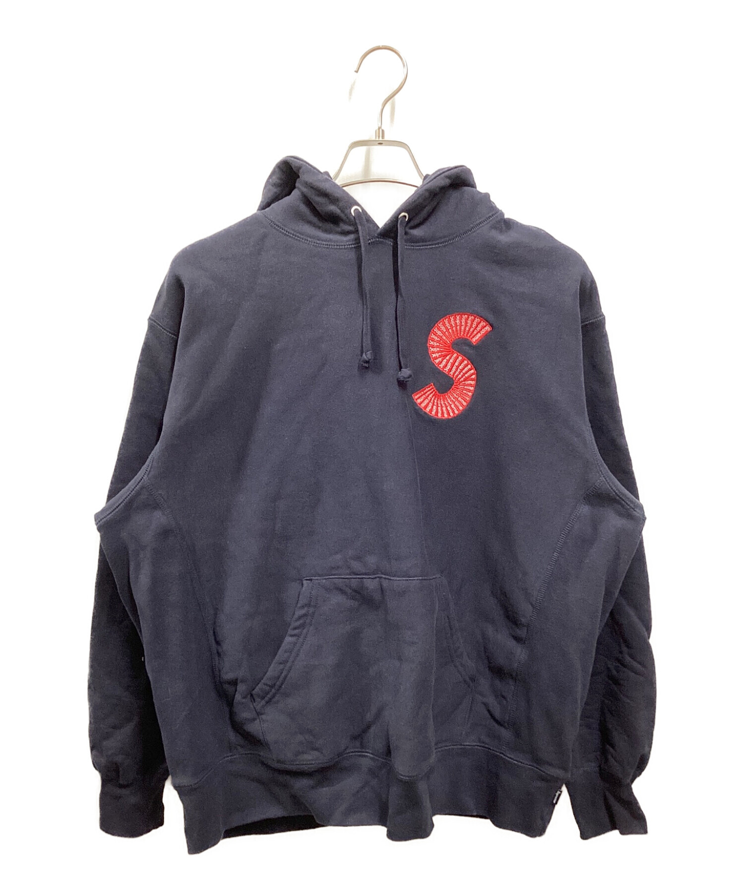 supreme s logo hooded sweatshirt navy