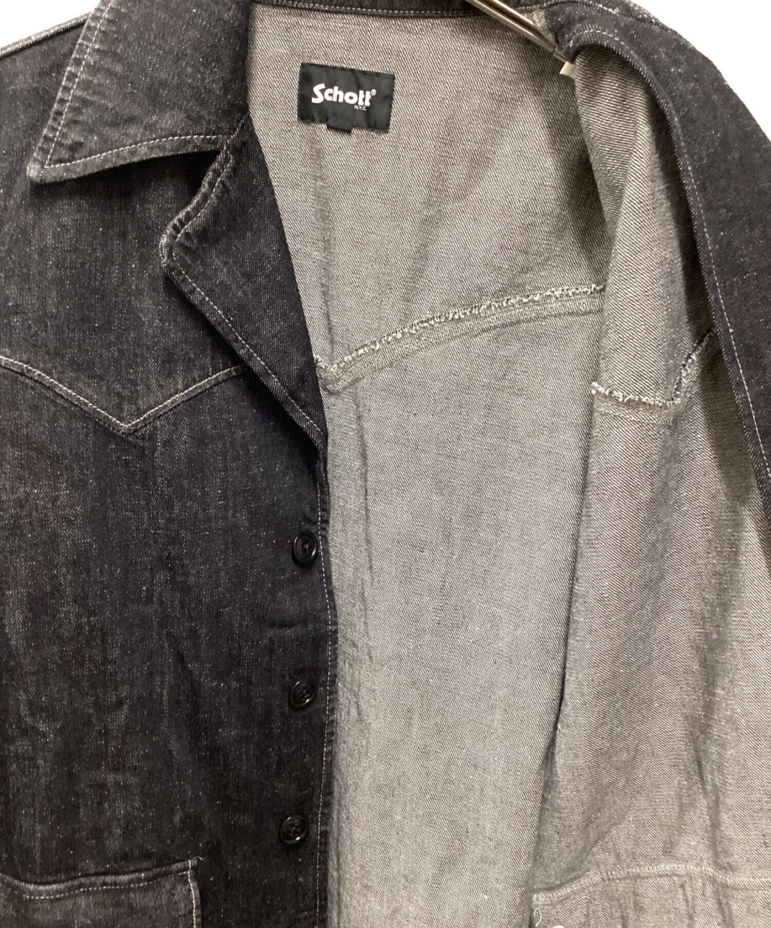 中古・古着通販】Schott (ショット) NEP BLACK DENIM WESTERN JACKET