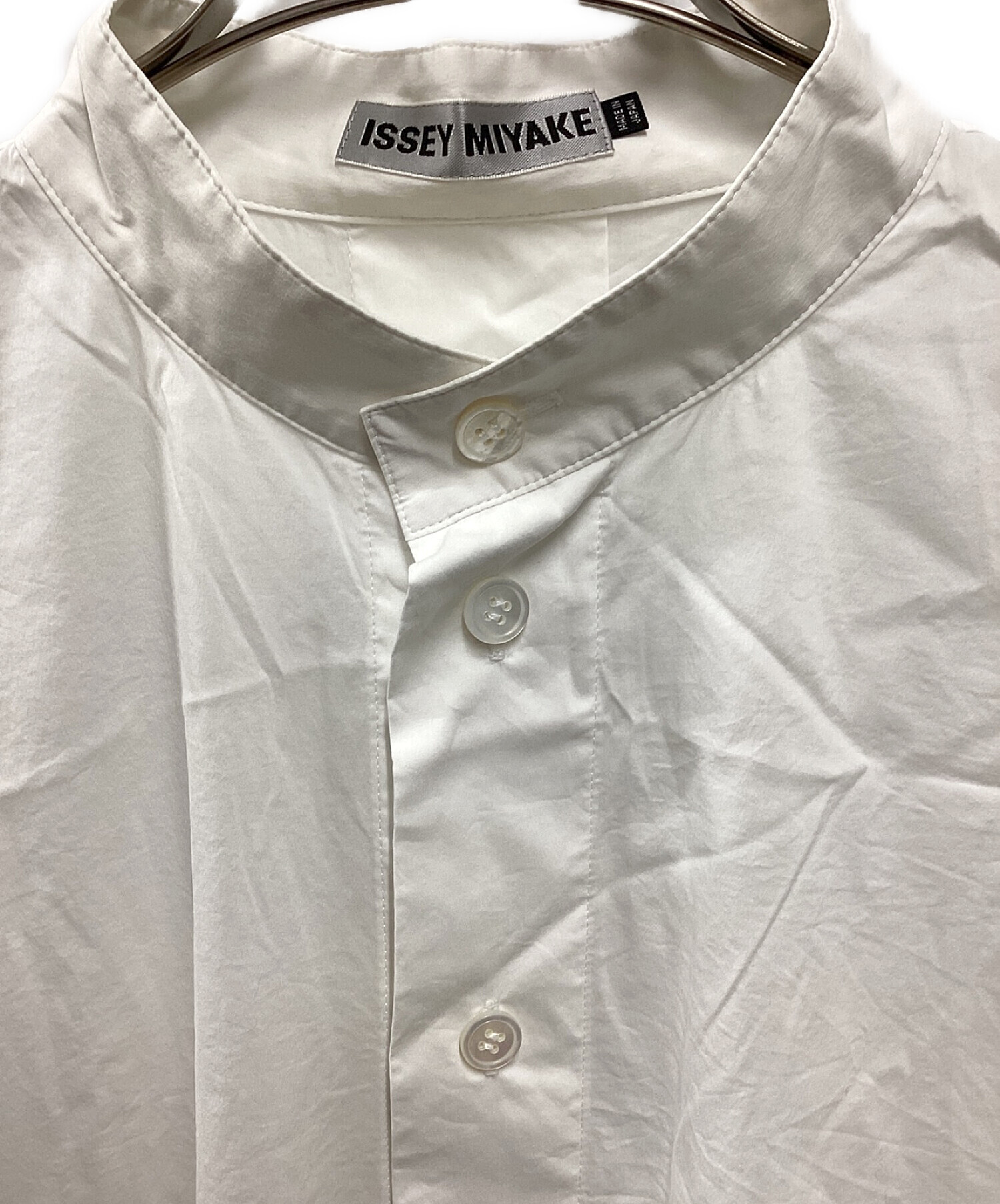 中古・古着通販】ISSEY MIYAKE (イッセイミヤケ) スタンドカラーシャツ