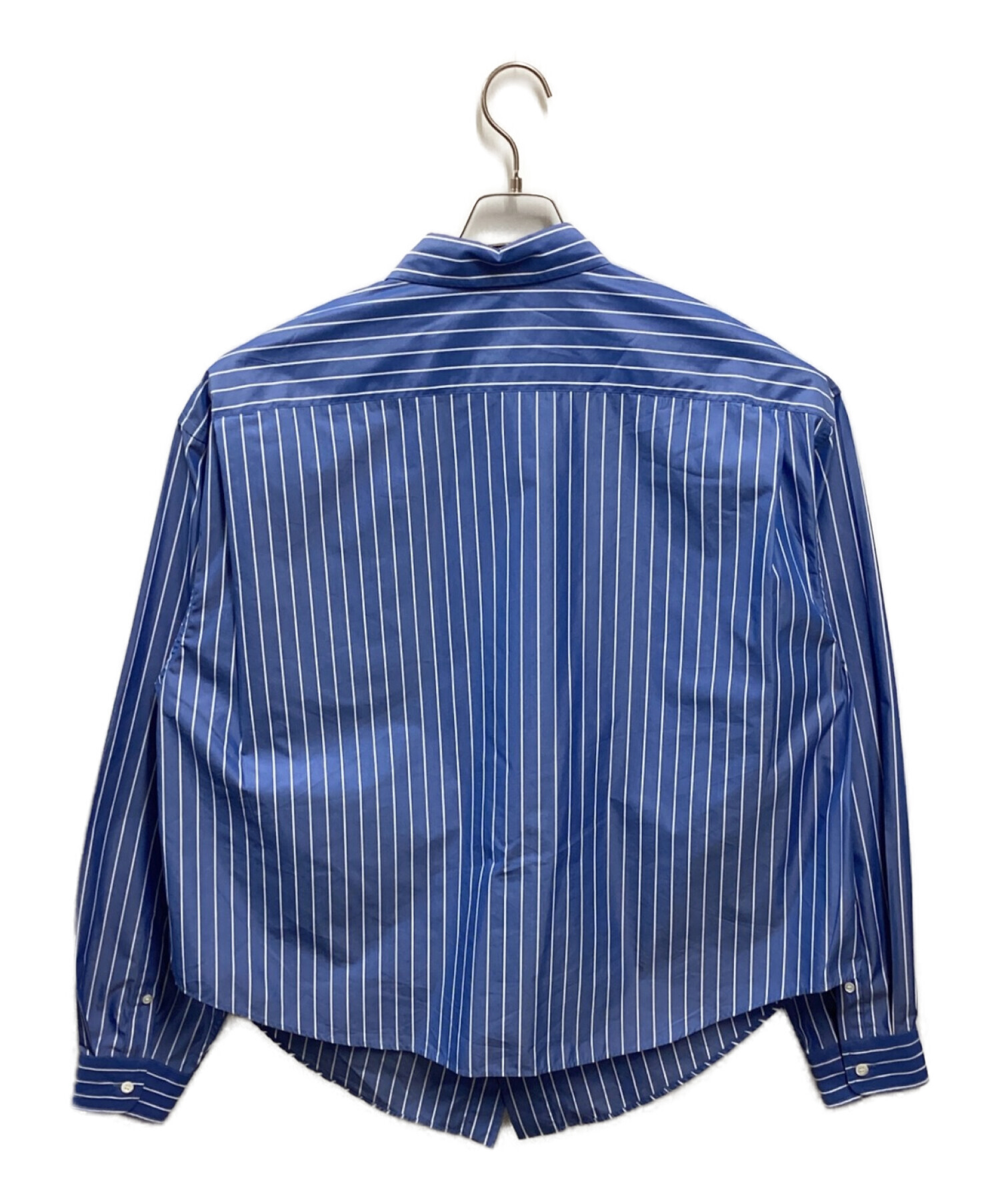 BALENCIAGA (バレンシアガ) ストライプシャツ ブルー サイズ:34