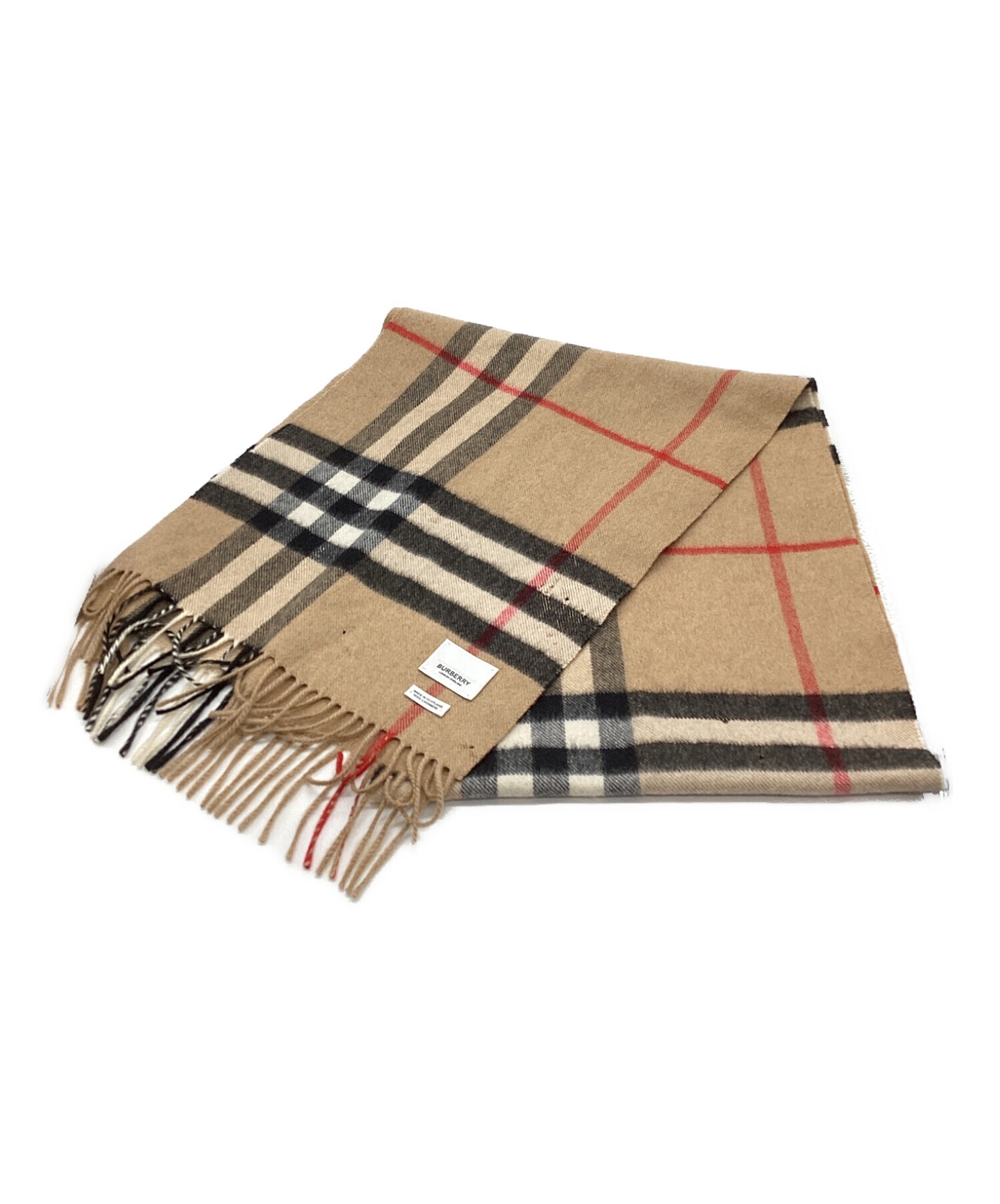 BURBERRY LONDON (バーバリー ロンドン) カシミヤノバチェックマフラー ベージュ