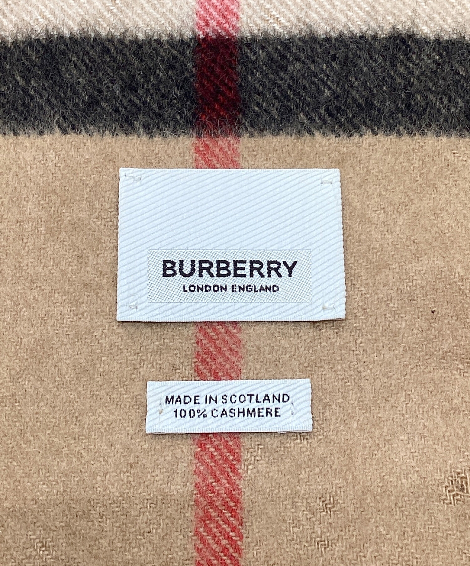 BURBERRY LONDON (バーバリー ロンドン) カシミヤノバチェックマフラー ベージュ