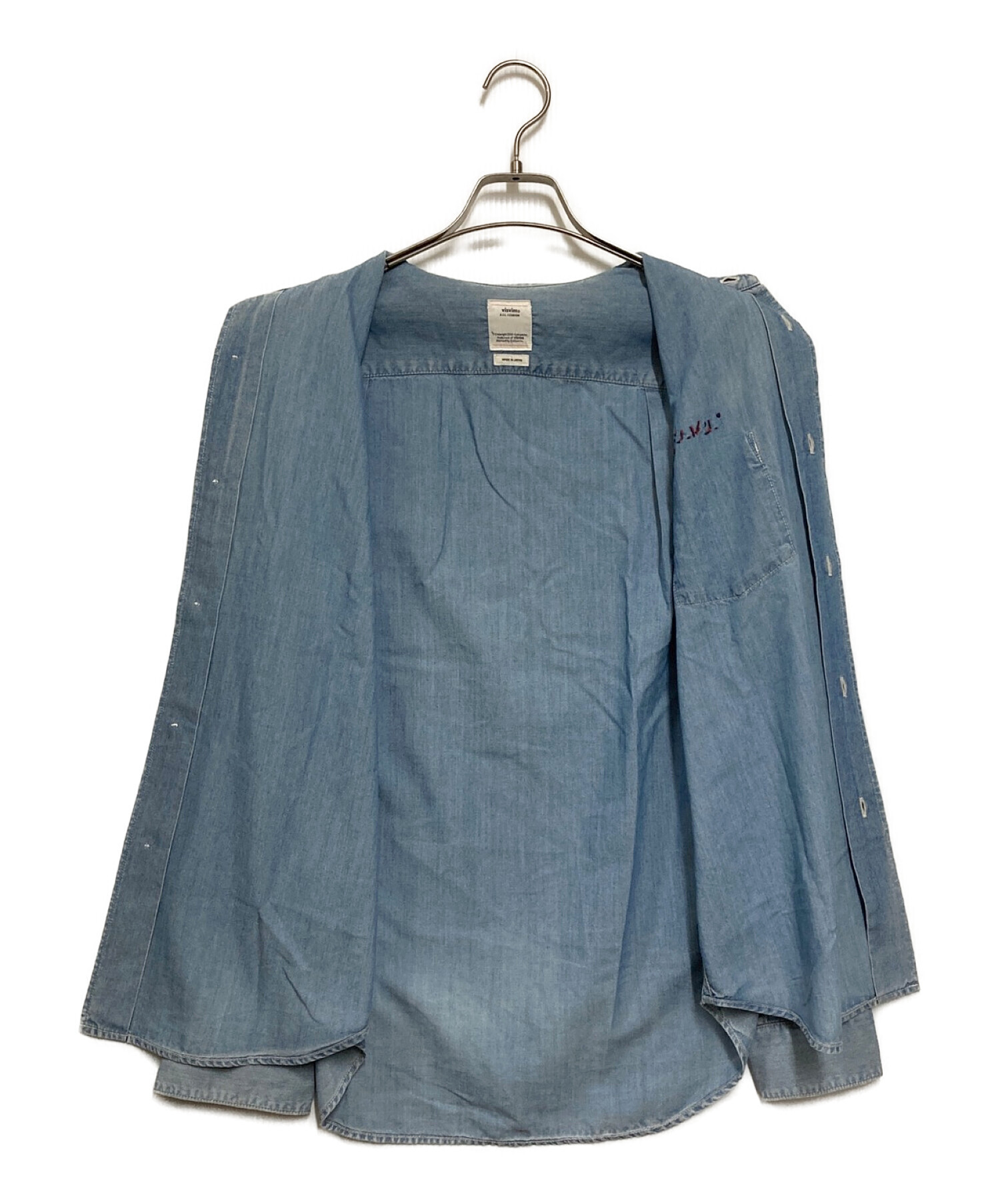 VISVIM (ビズビム) JUMBO SHIRT L/S INDIGO CHAMBRAY インディゴ サイズ:1