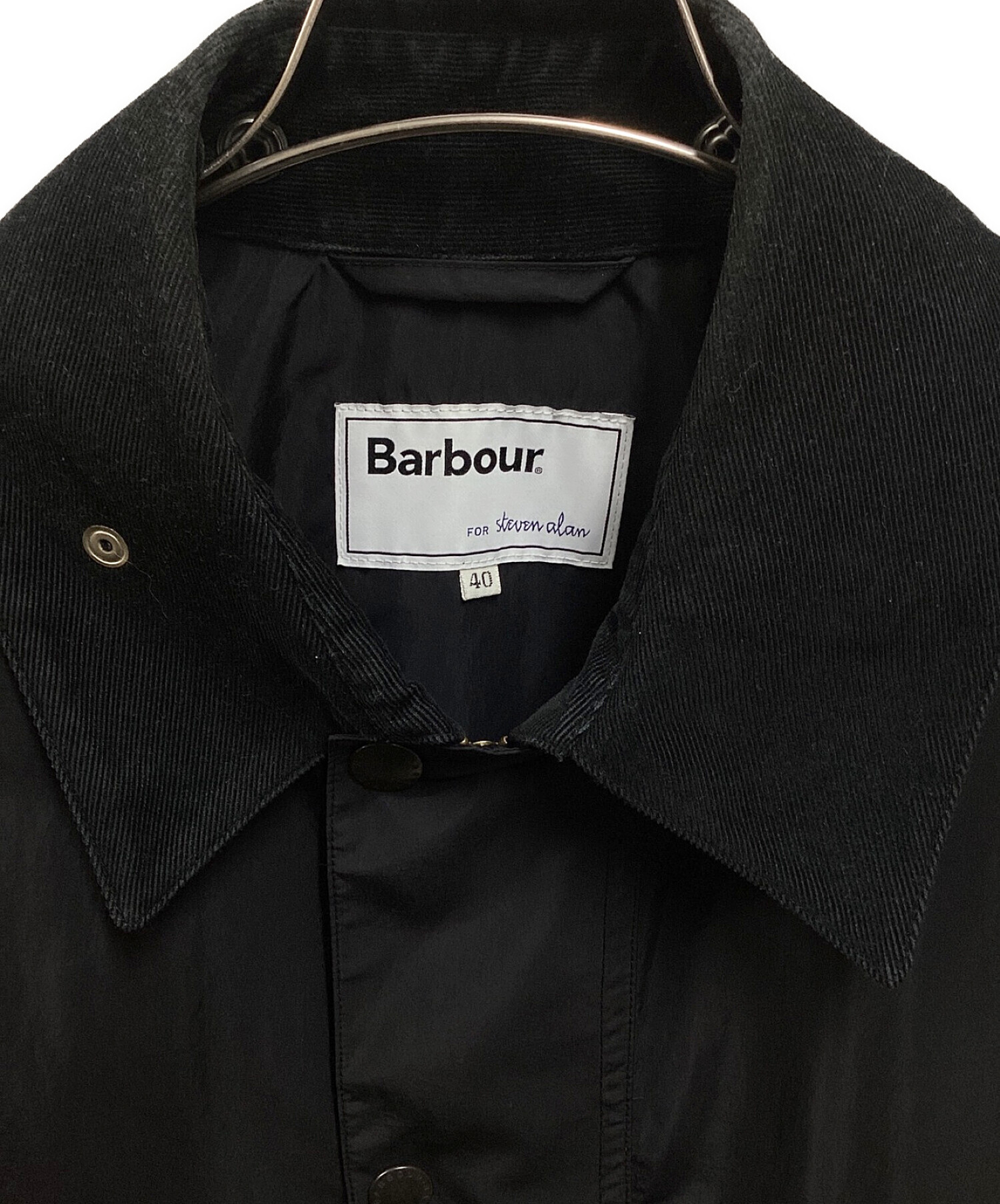 Barbour (バブアー) STEVEN ALAN (スティーブンアラン) Transport JACKET ブラック サイズ:40