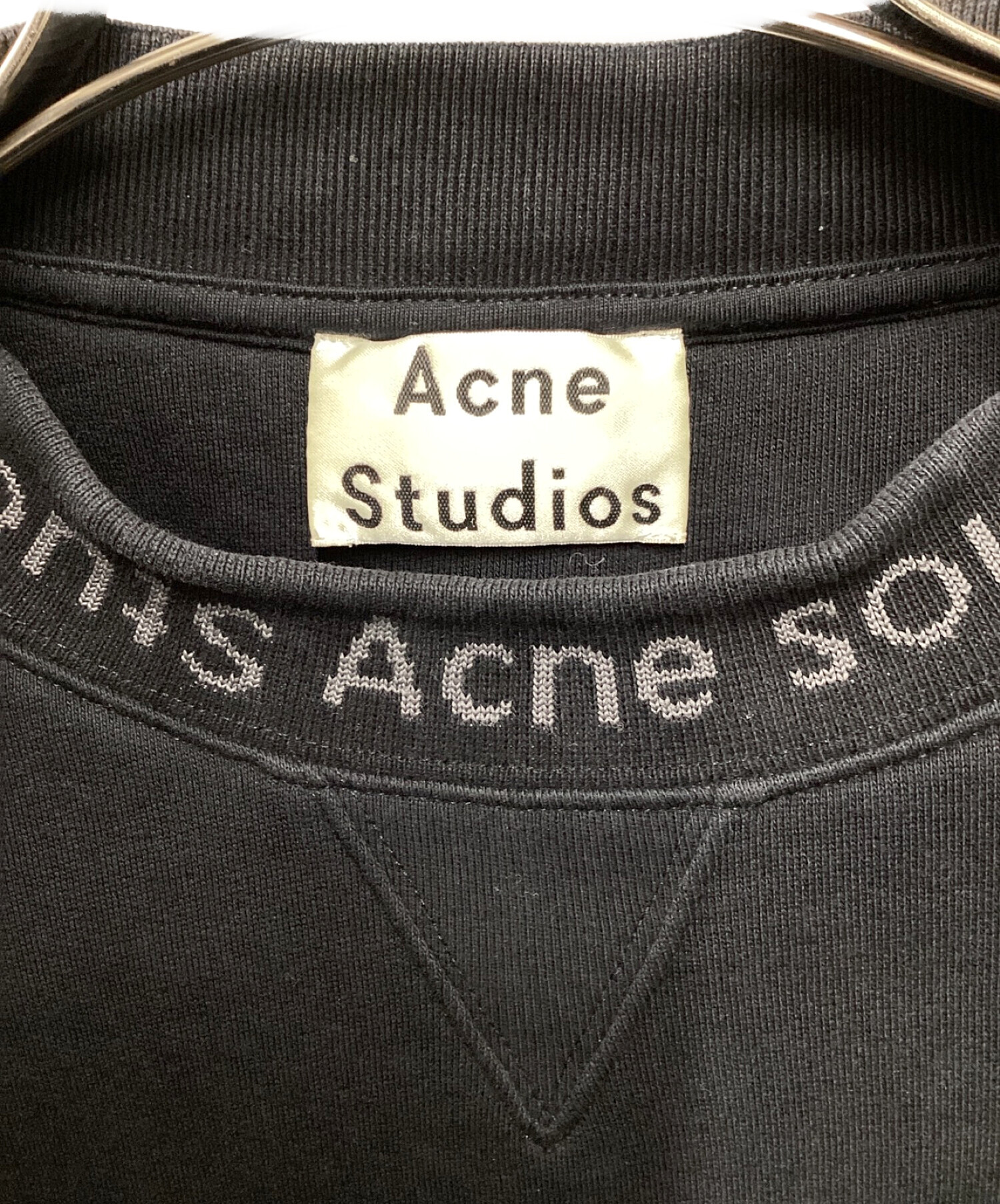 Acne studios (アクネストゥディオス) FLOGHOモックネックスウェットシャツ ブラック サイズ:L