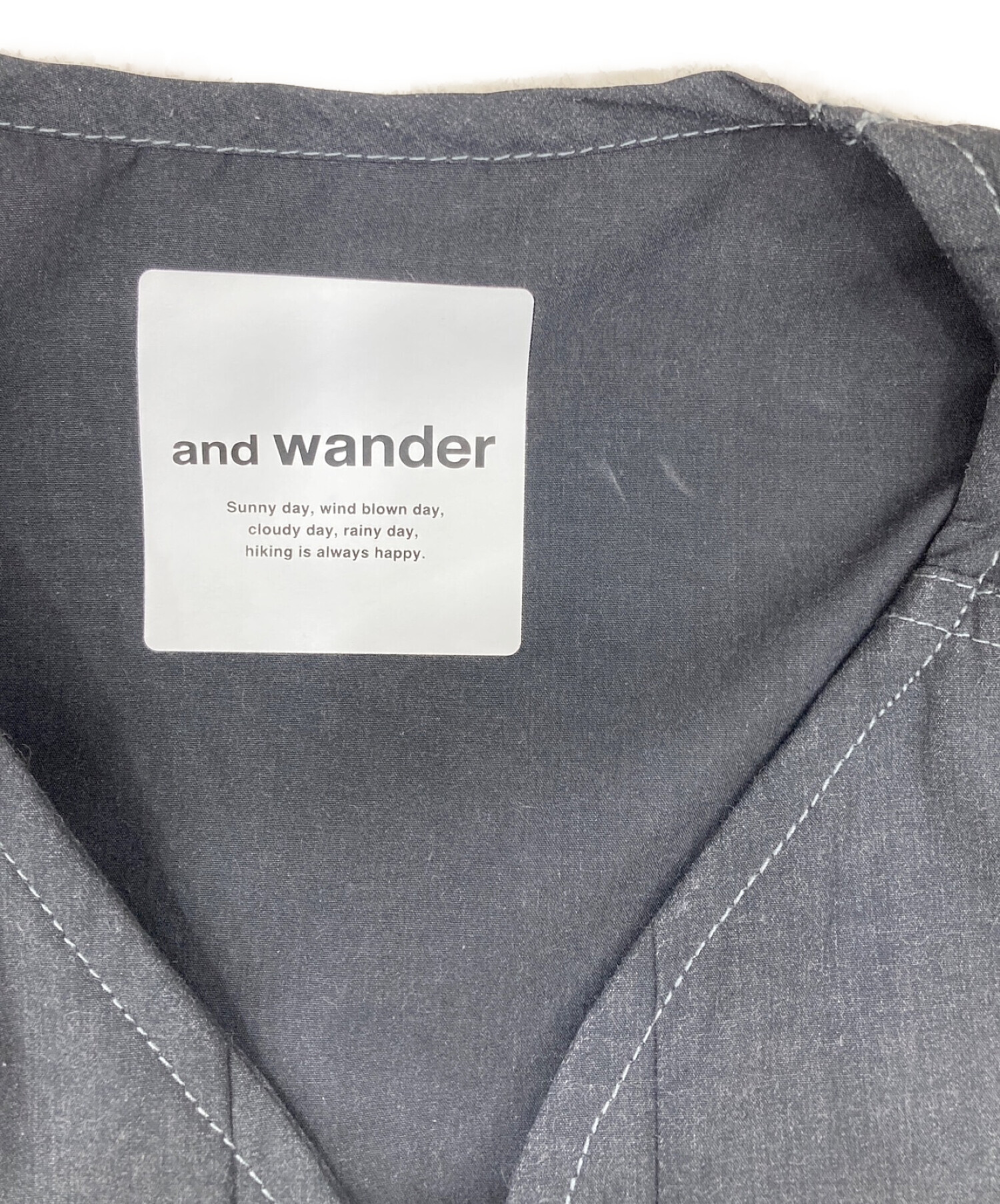 中古・古着通販】and wander (アンドワンダー) Kevlar vest ブラック