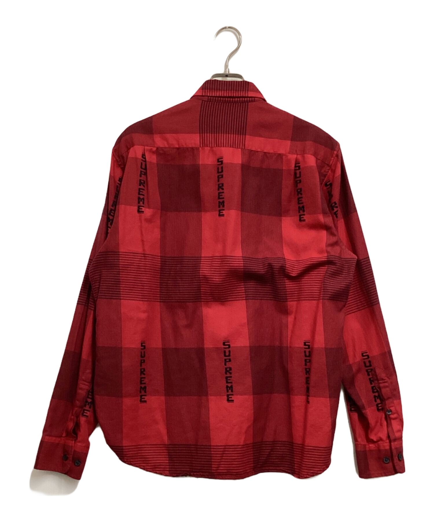 中古・古着通販】SUPREME (シュプリーム) Logo Plaid Shirt レッド ...