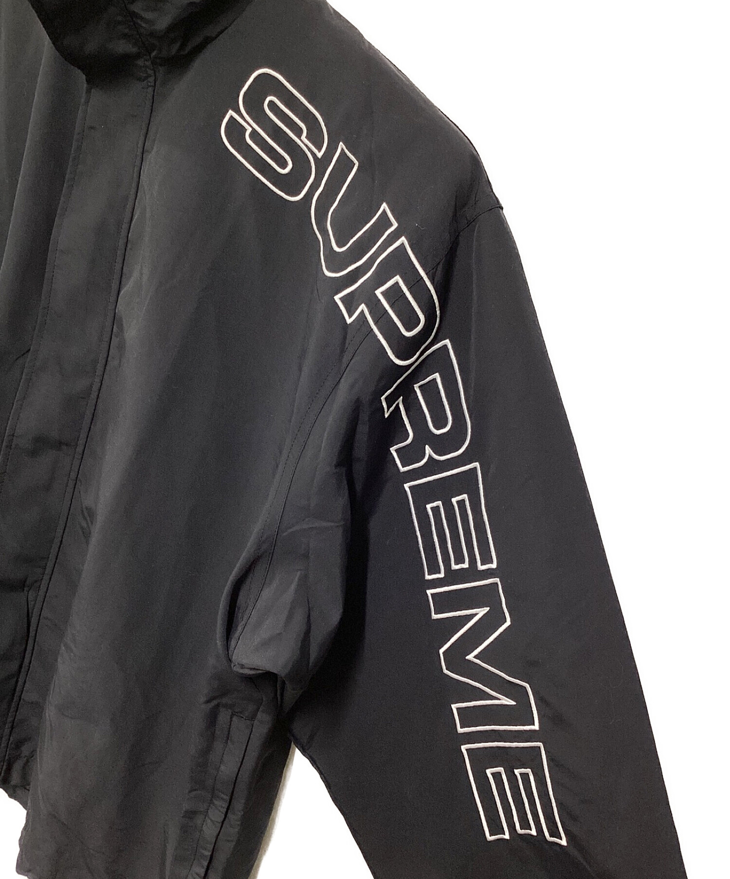 SUPREME (シュプリーム) Supreme Spellout Embroidered Track Jacket ブラック サイズ:XL