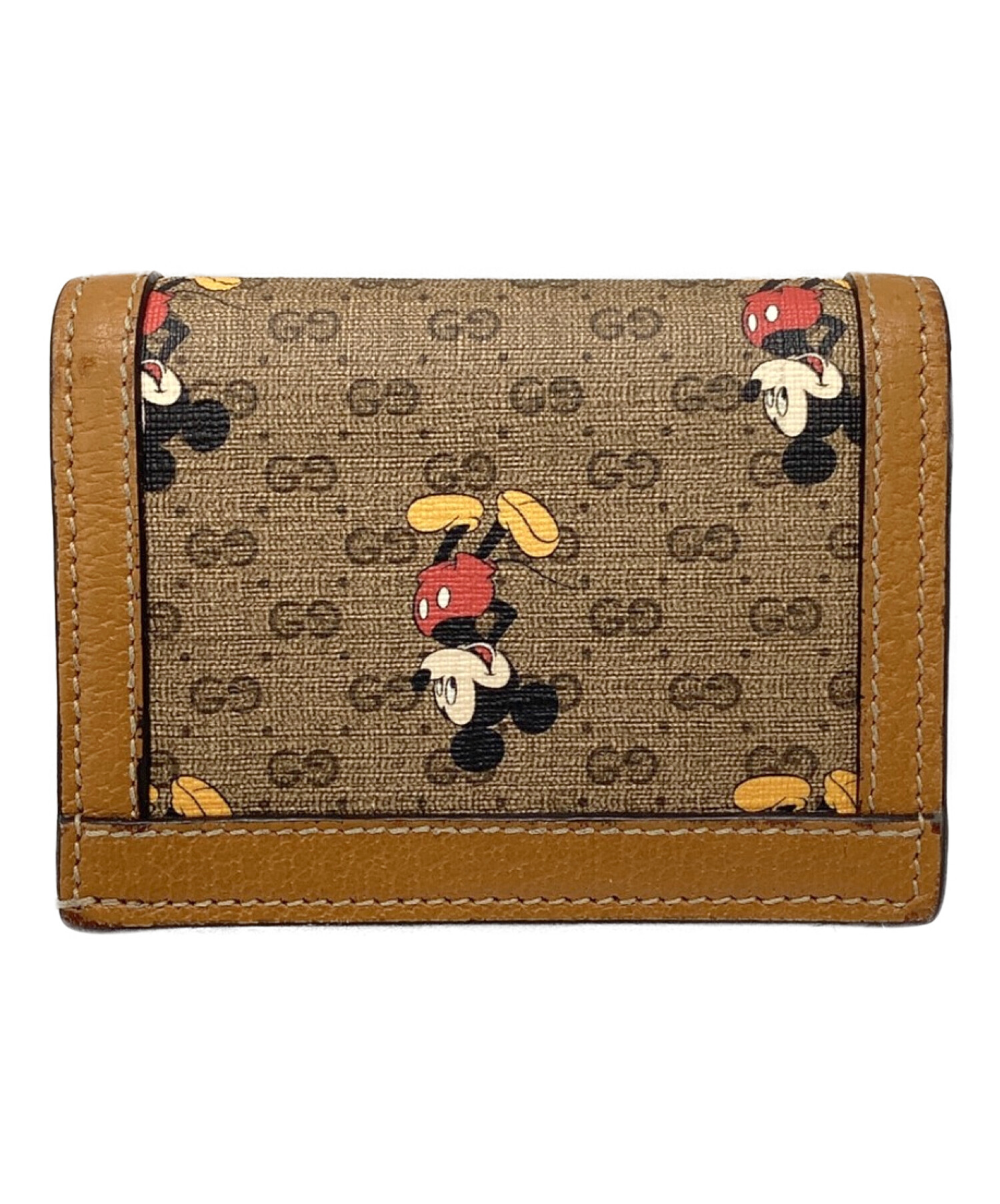 中古・古着通販】GUCCI (グッチ) DISNEY (ディズニー) コンパクトウォレット ブラウン｜ブランド・古着通販 トレファク公式【TREFAC  FASHION】スマホサイト