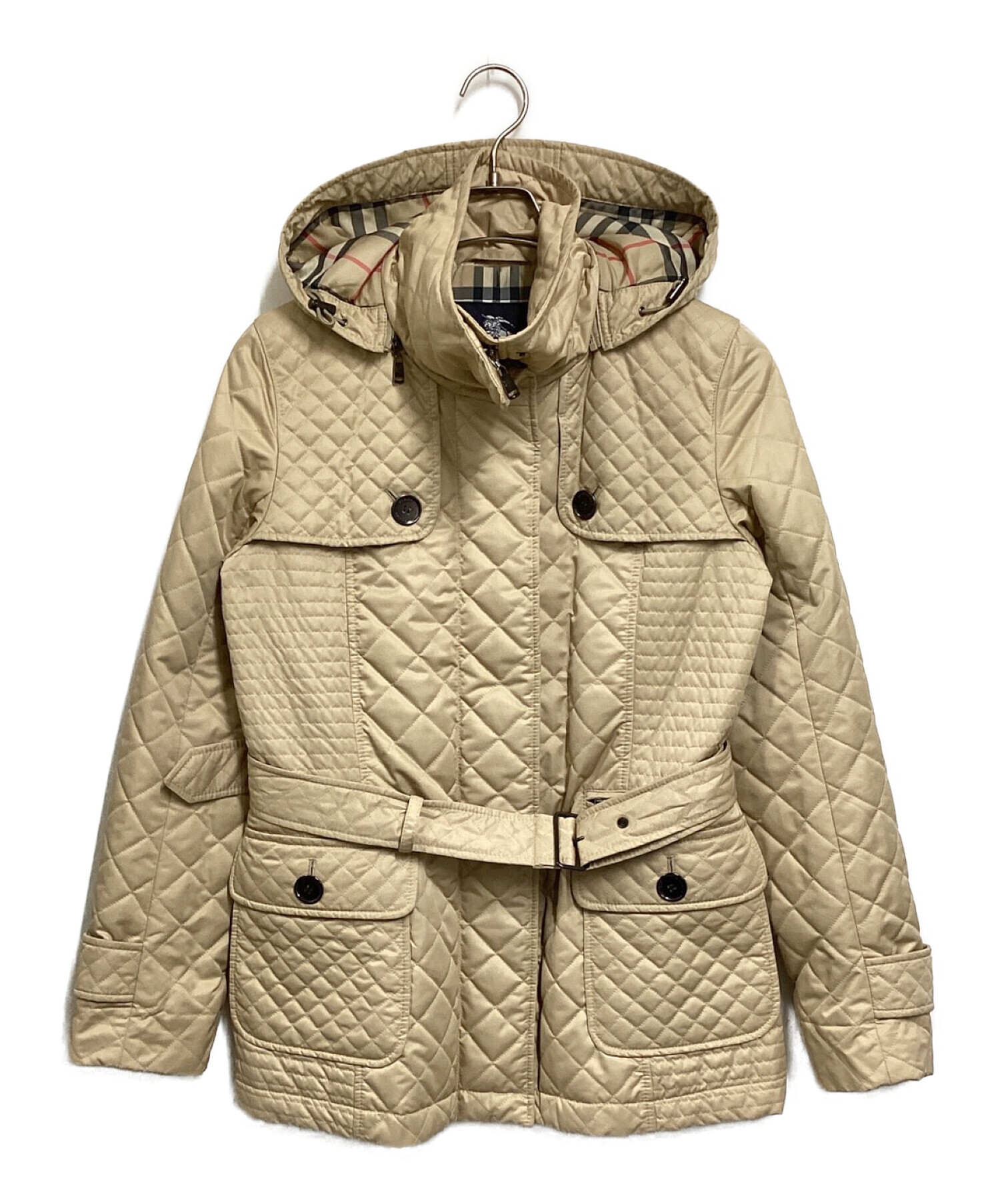 バーバリーロンドン　ノバチェック　キルティングジャケット　ベージュ50cm袖丈