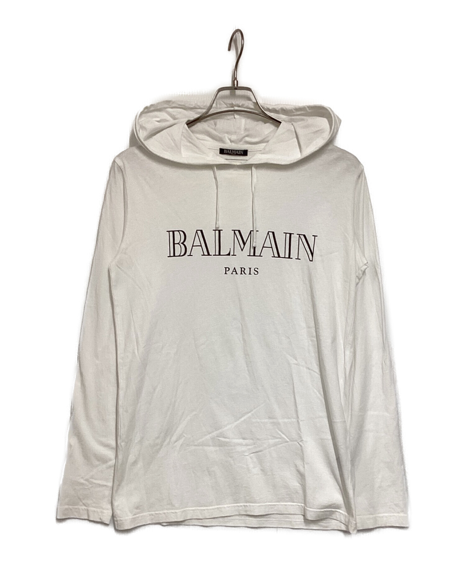 中古・古着通販】BALMAIN (バルマン) ロゴパーカー ホワイト