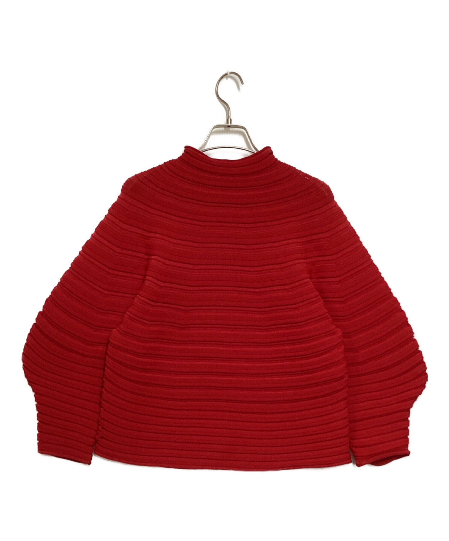 PLEATS PLEASE (プリーツプリーズ) MUSHROOM KNIT レッド サイズ:-