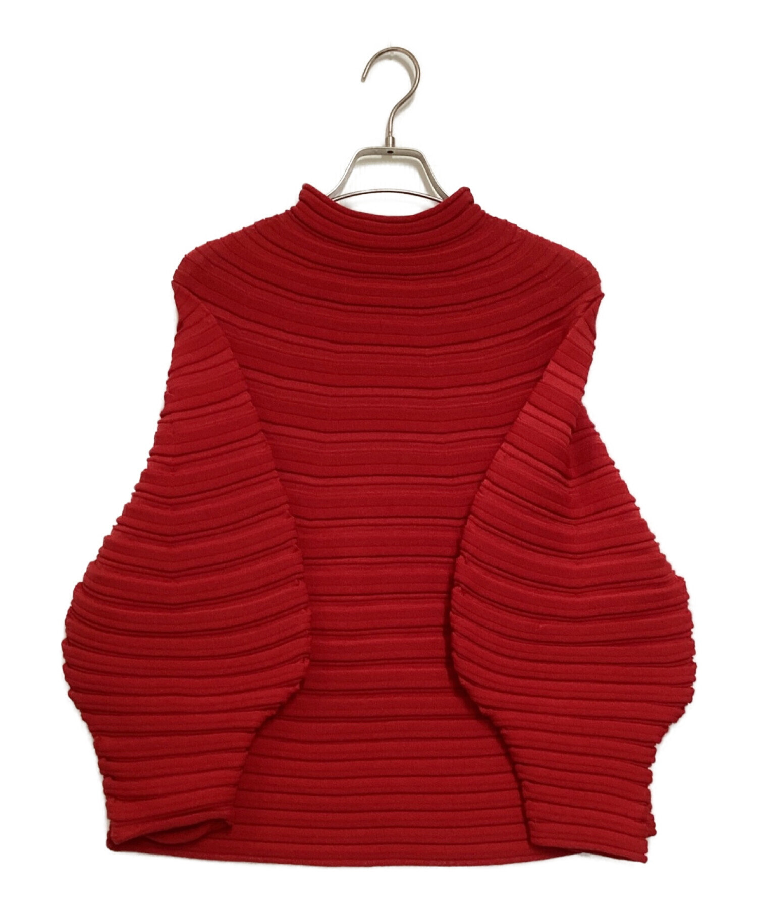 PLEATS PLEASE (プリーツプリーズ) MUSHROOM KNIT レッド サイズ:-